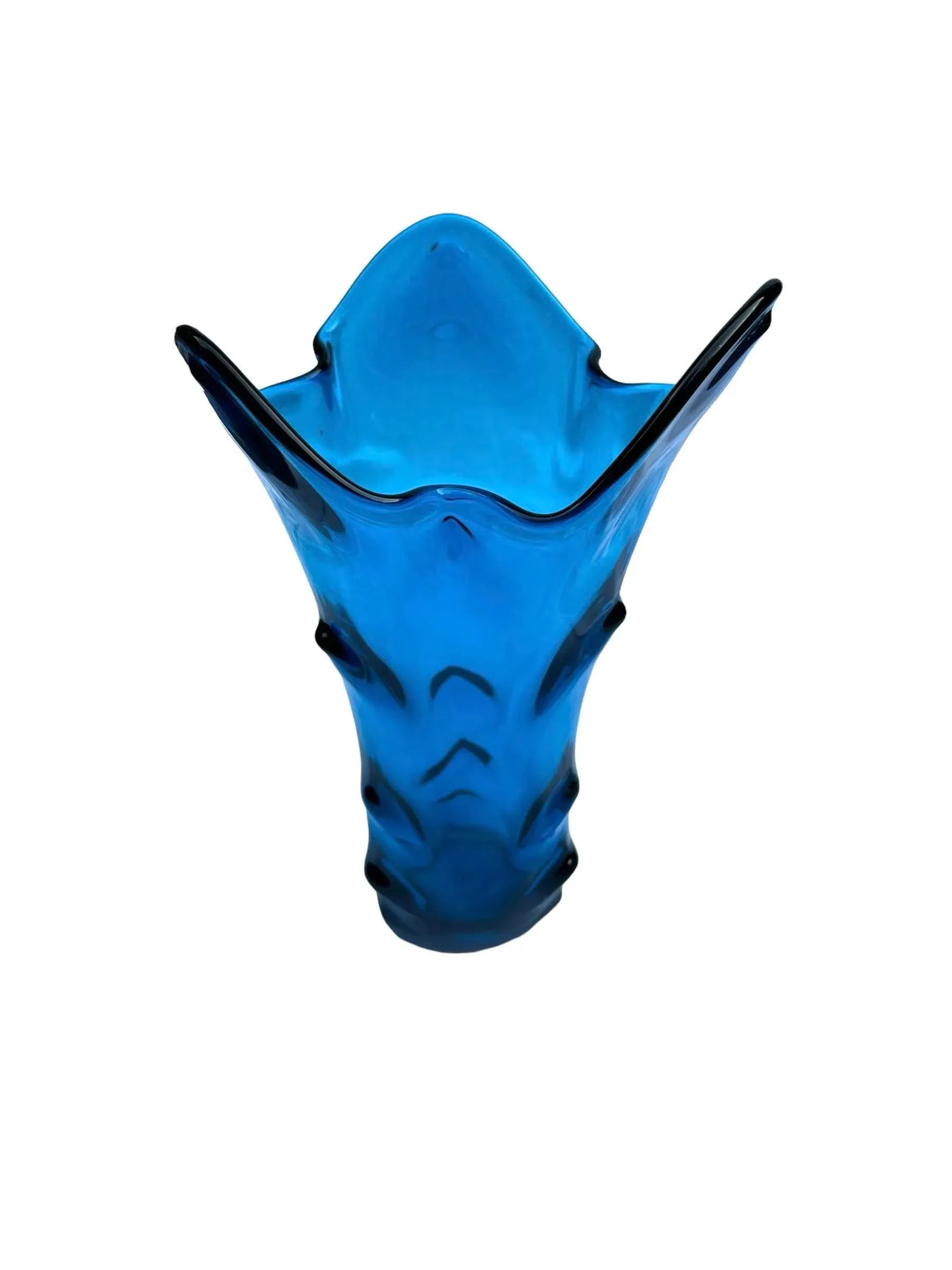 Mid 20th Century Tundra Bleunique Swing Art Glass Vase - 12