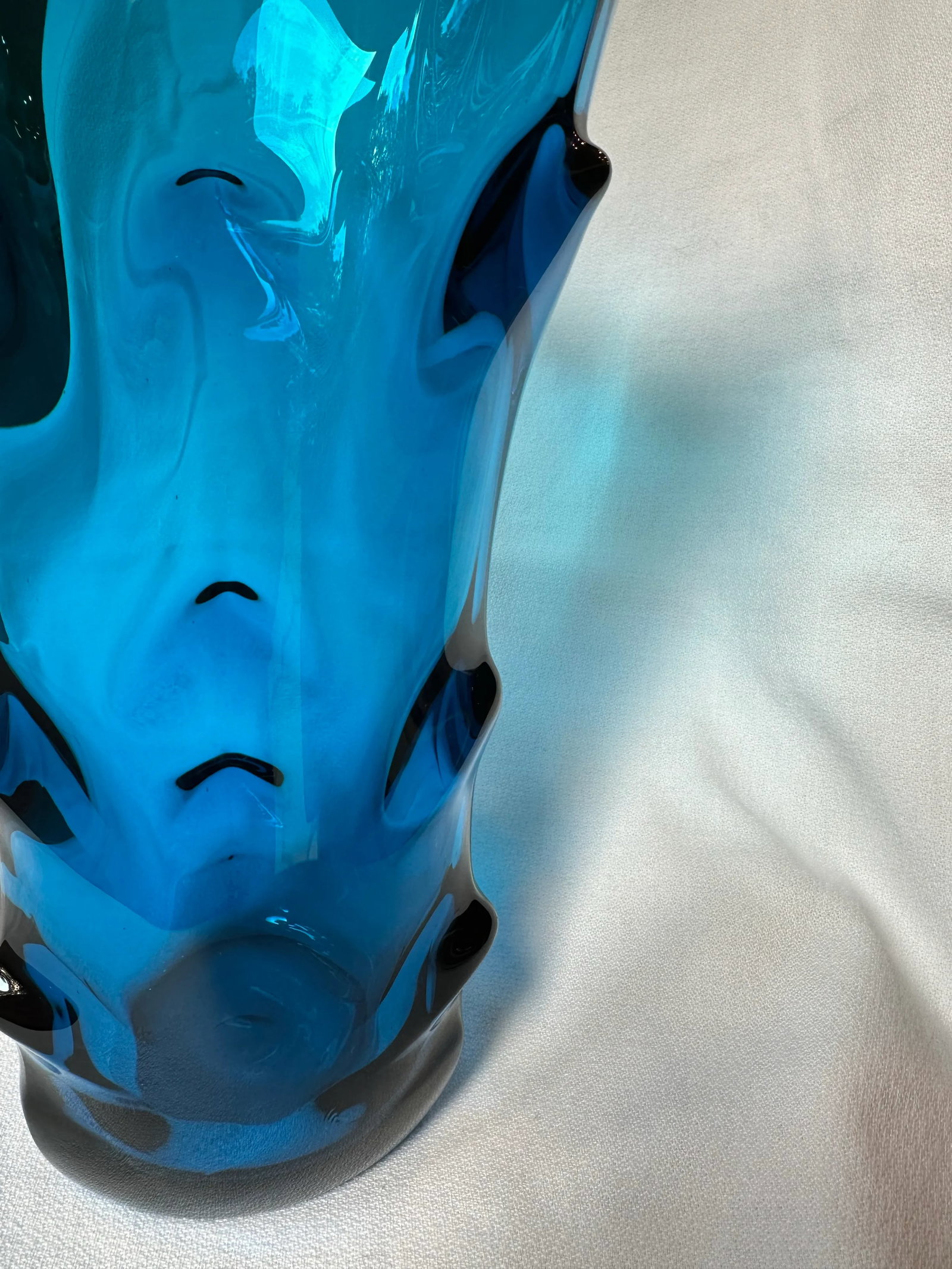 Mid 20th Century Tundra Bleunique Swing Art Glass Vase - 3