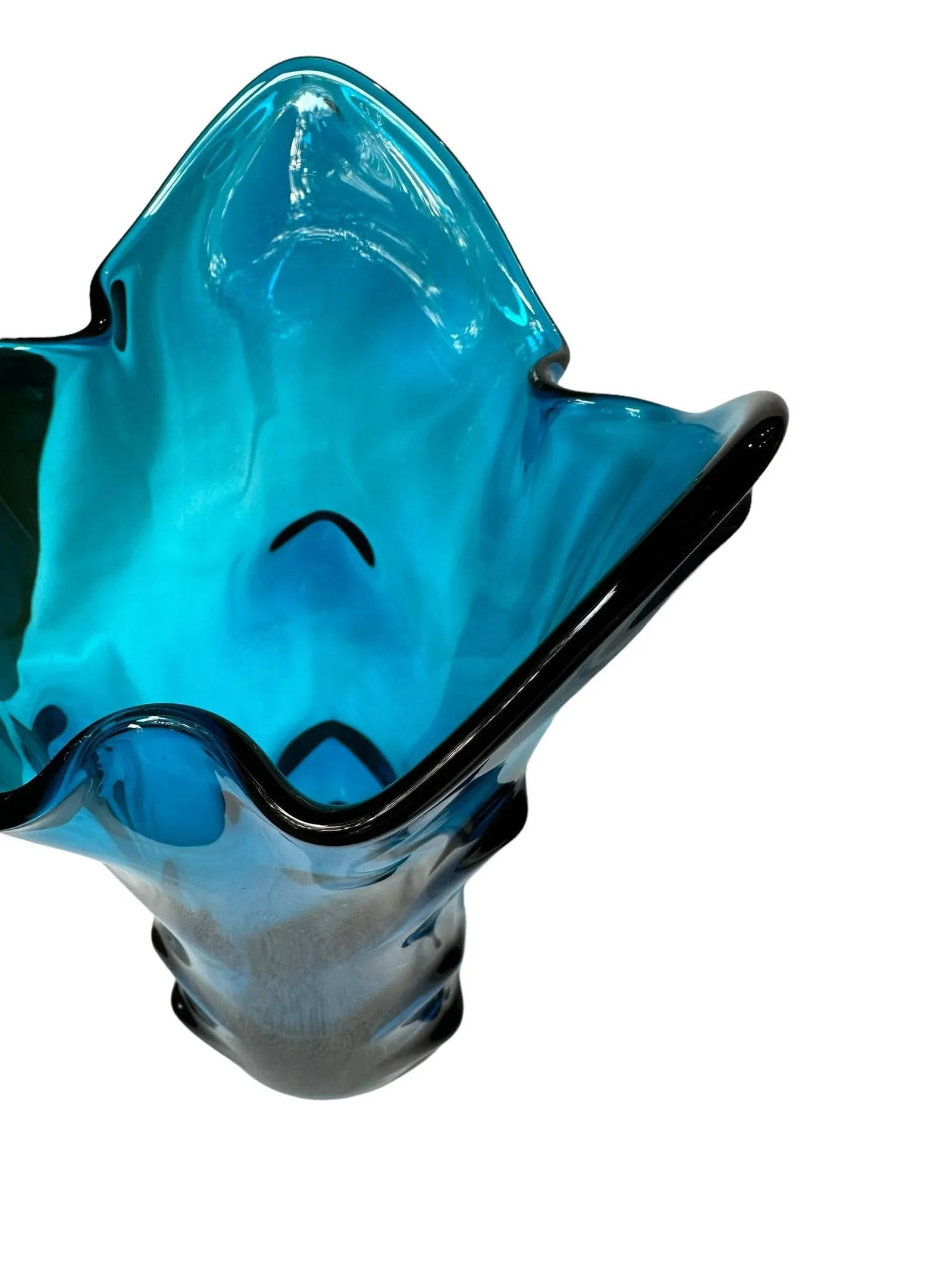 Mid 20th Century Tundra Bleunique Swing Art Glass Vase - 4