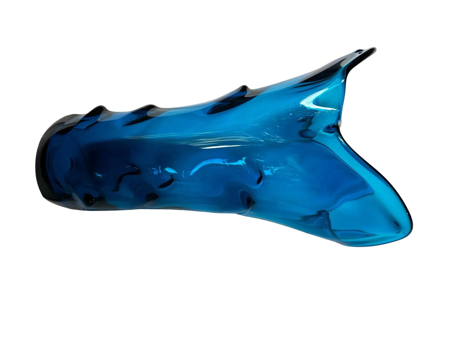 Mid 20th Century Tundra Bleunique Swing Art Glass Vase - 8