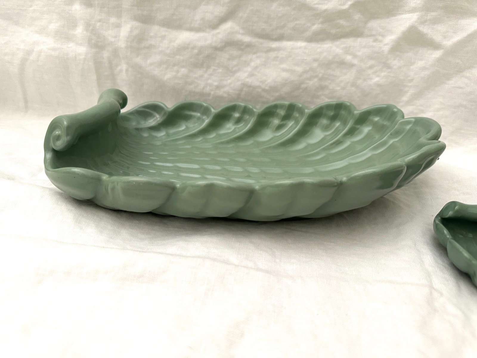 Vintage Abingdon Shell Dish W/Matching Candle Holders-A Set - 5