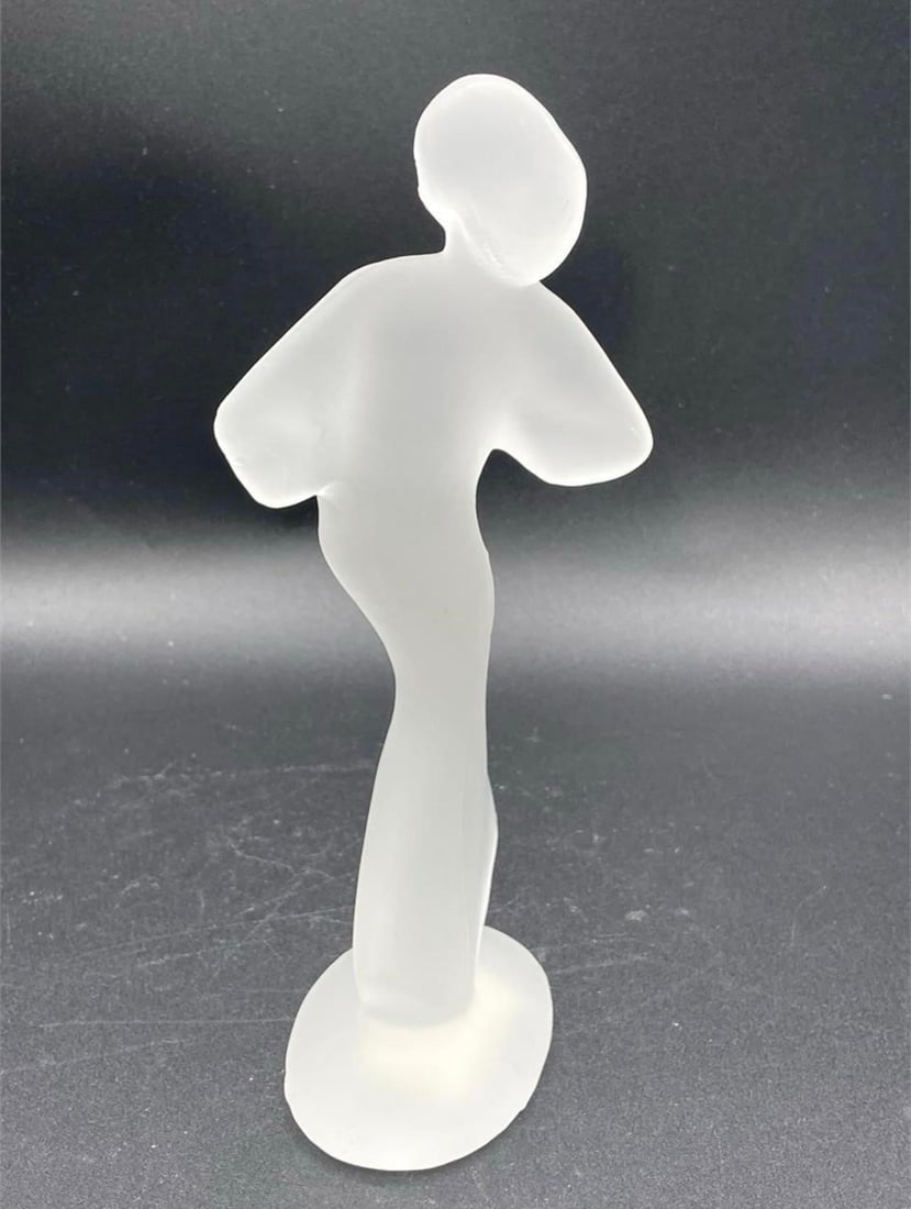 1930s Frosted Art Deco Dancing Lady Figurine - 6