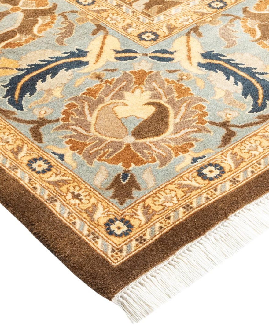 Mogul, One-of-a-Kind Hand-Knotted Area Rug - Brown, 6' 1" x 8' 10" - 2