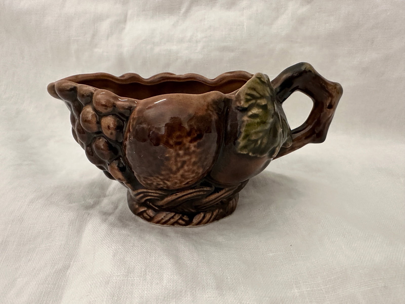 Inarco Brown Majolica Creamer - 4