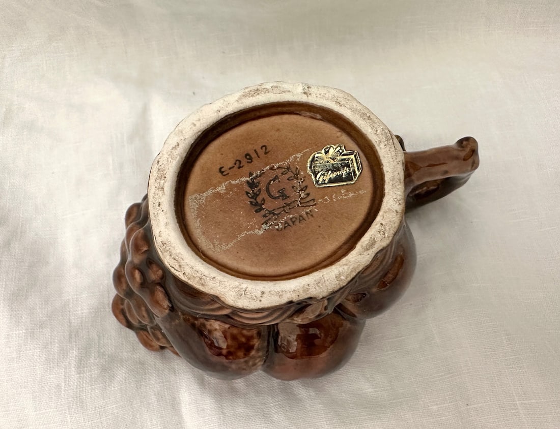 Inarco Brown Majolica Creamer - 5