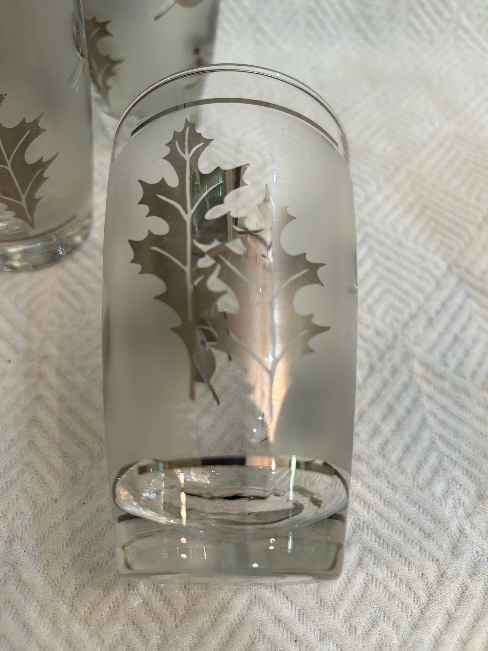 Mid 20th Century Libbey "Silver Leaf" Glassware Set - 8 Pieces - 6