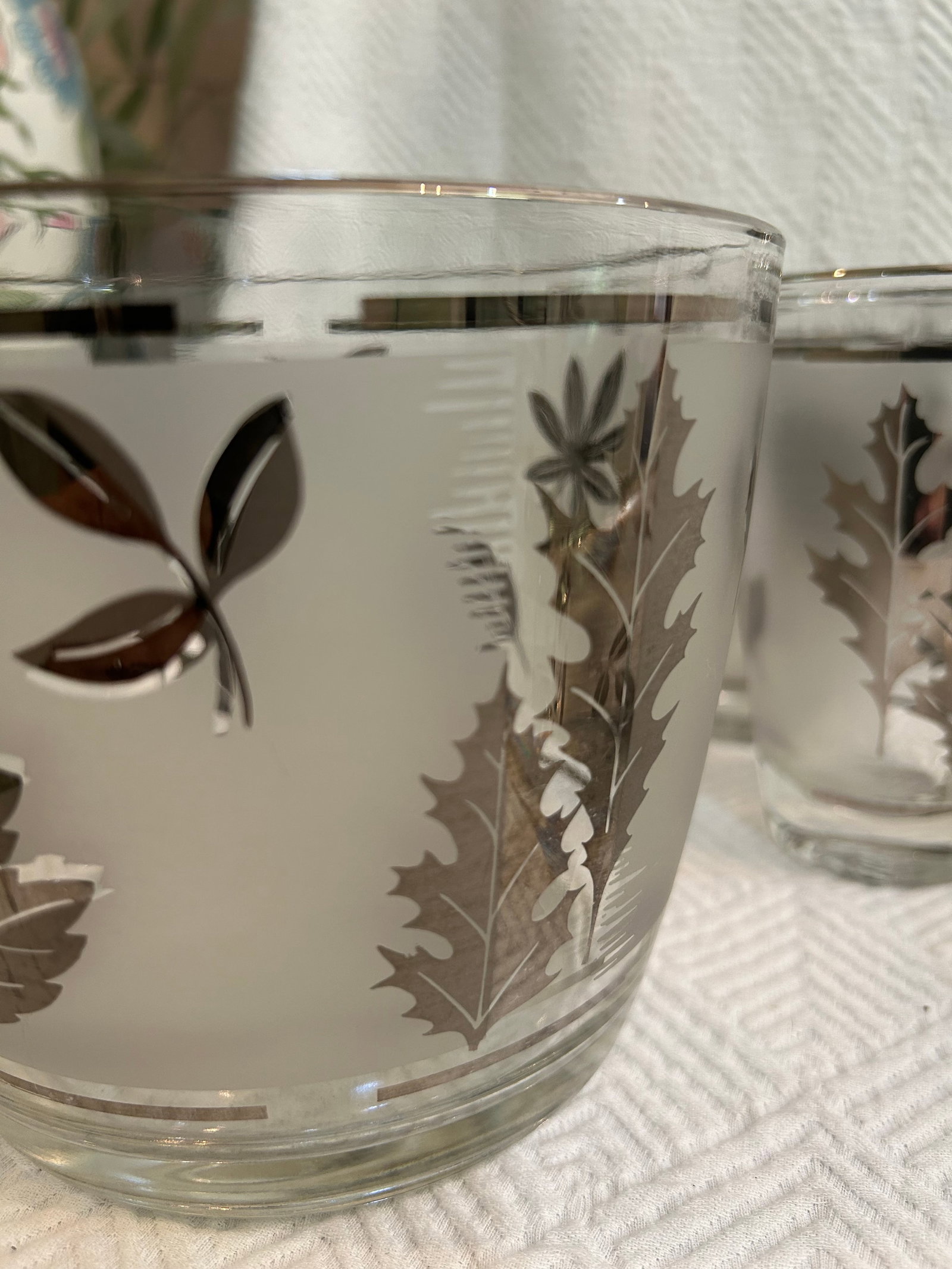 Mid 20th Century Libbey "Silver Leaf" Glassware Set - 8 Pieces - 7