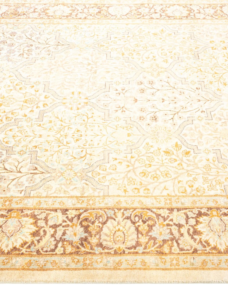 Mogul, One-of-a-Kind Hand-Knotted Area Rug - Ivory, 4' 4" x 5' 10" - 4