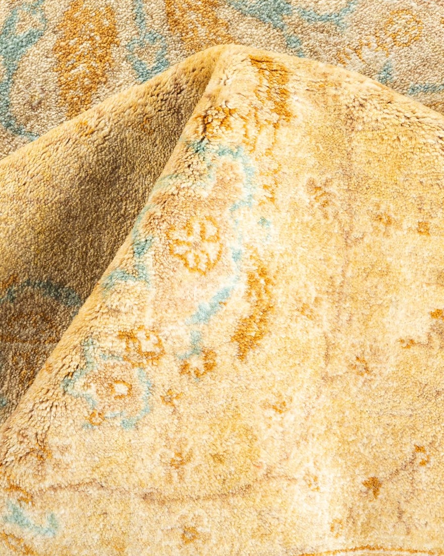 Mogul, One-of-a-Kind Hand-Knotted Area Rug - Ivory, 4' 2" x 6' 5" - 7