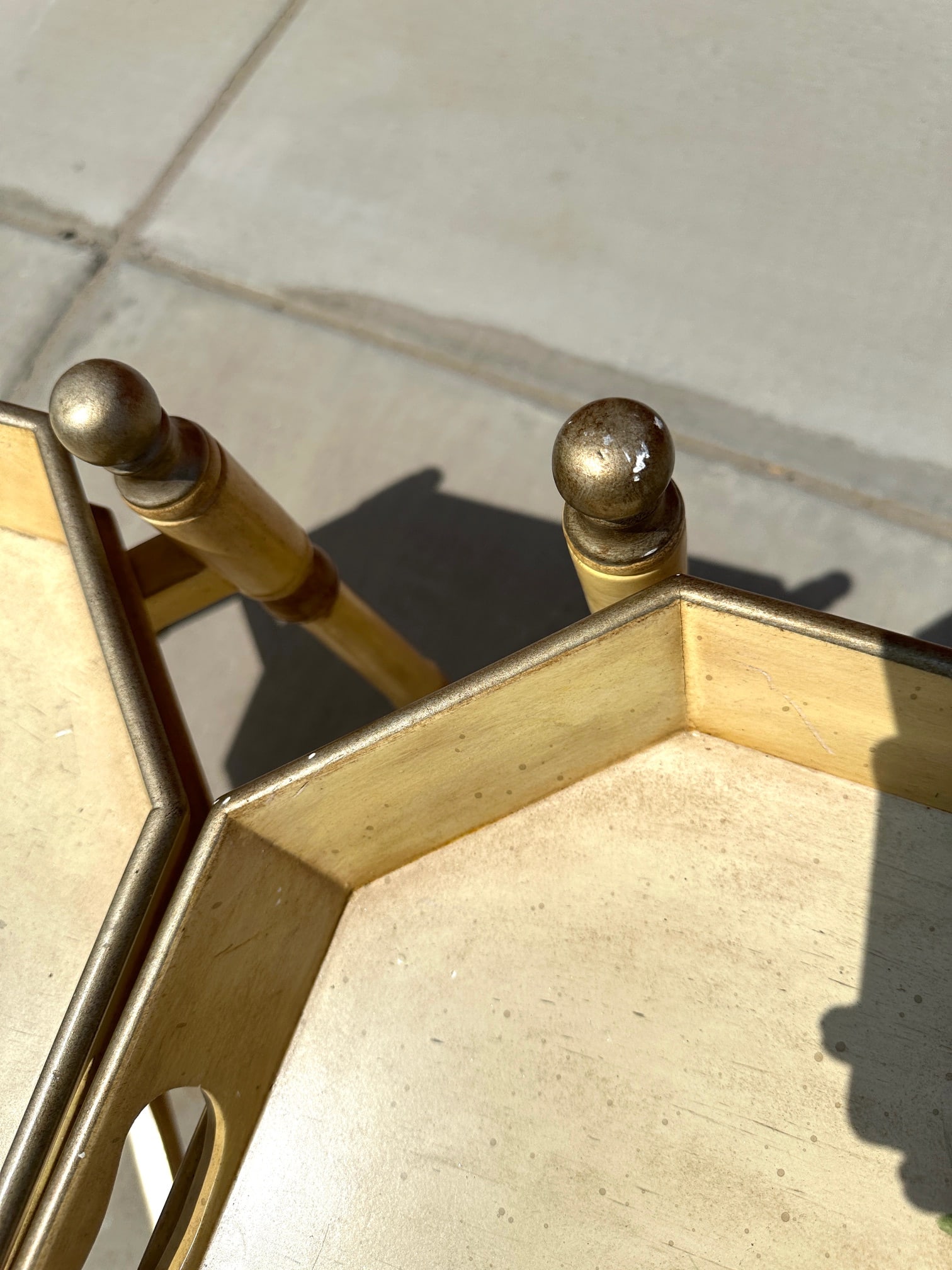 Vintage French Provincial 2-Tier Bar Cart - 10