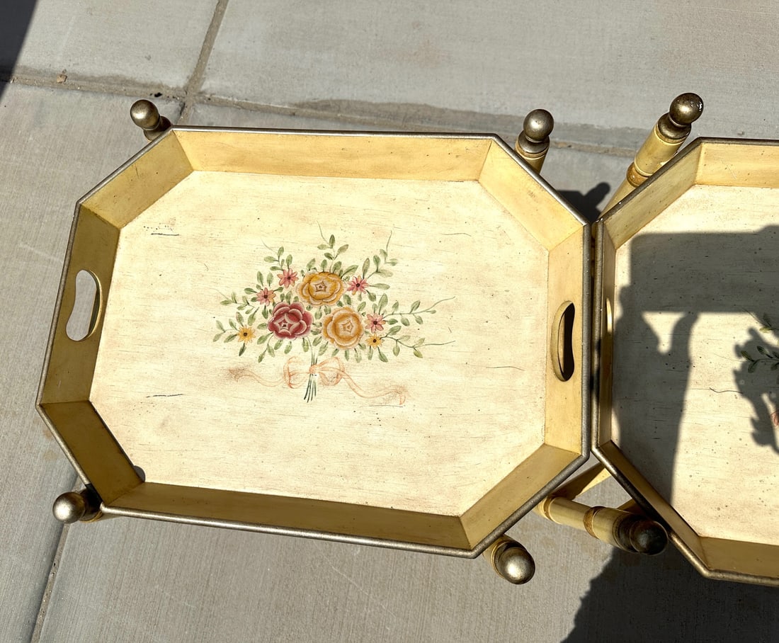 Vintage French Provincial 2-Tier Bar Cart - 3