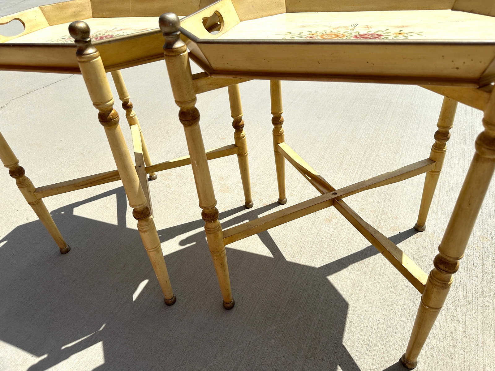 Vintage French Provincial 2-Tier Bar Cart - 4