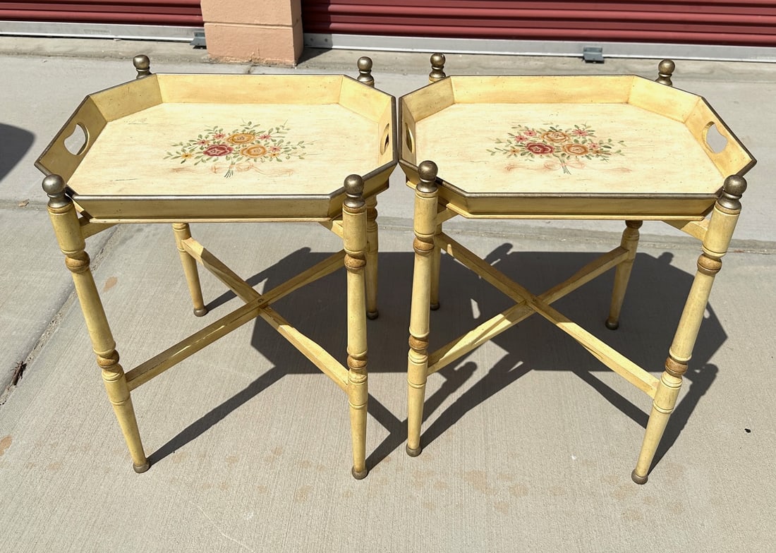 Vintage French Provincial 2-Tier Bar Cart - 5