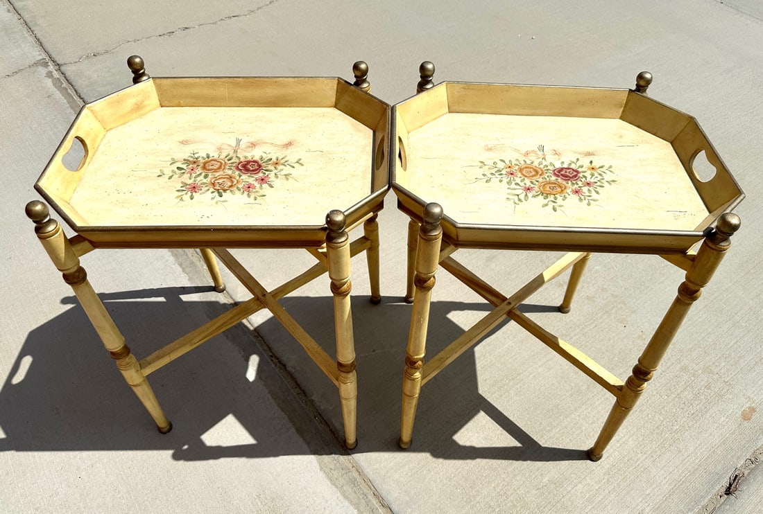 Vintage French Provincial 2-Tier Bar Cart - 7