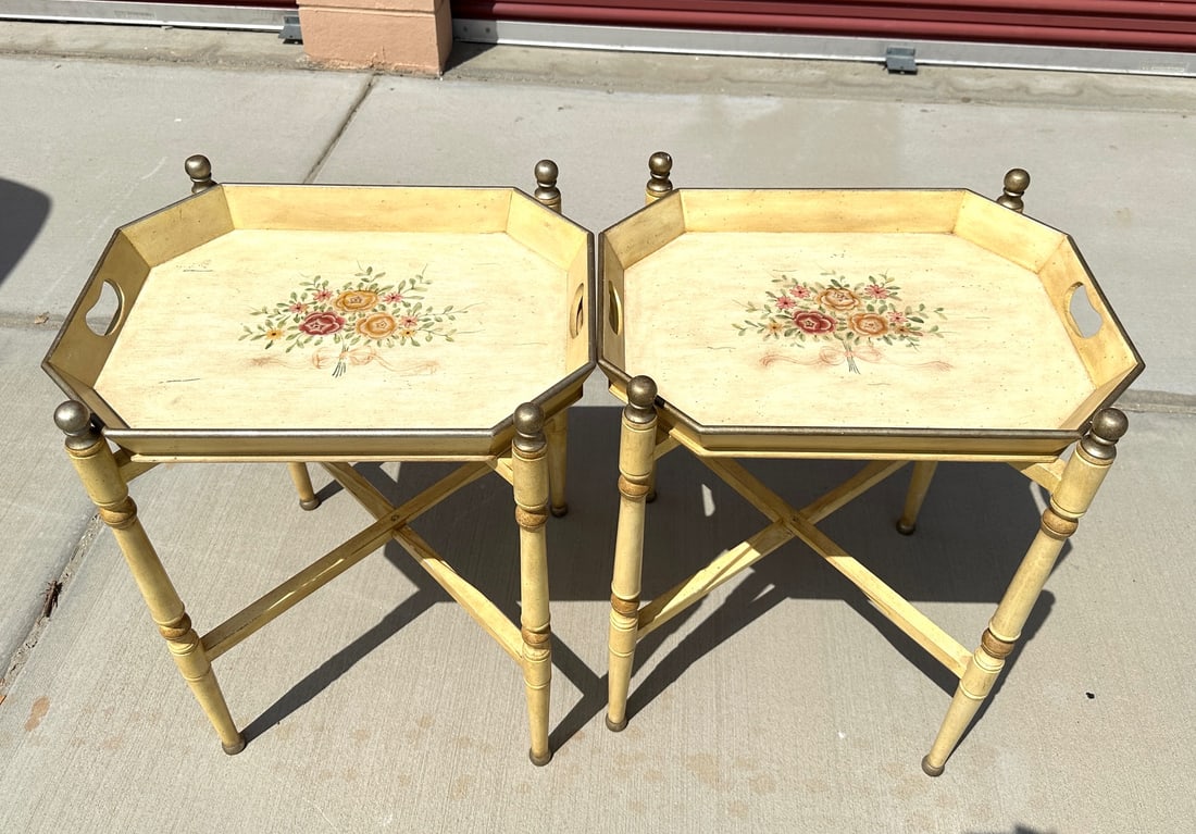 Vintage French Provincial 2-Tier Bar Cart - 8