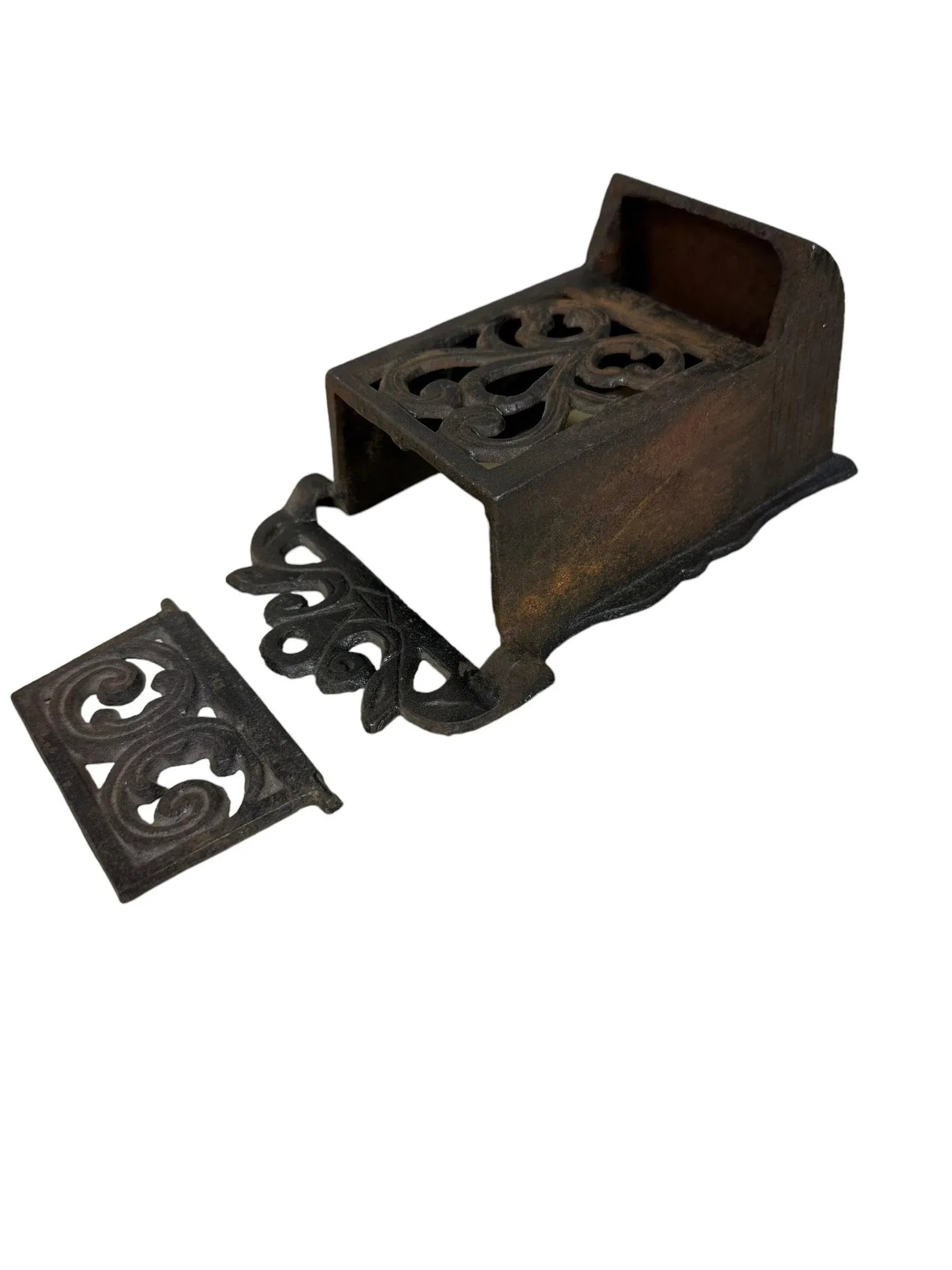 Vintage Cast Iron Matchbox Holder Wall Mount - 6