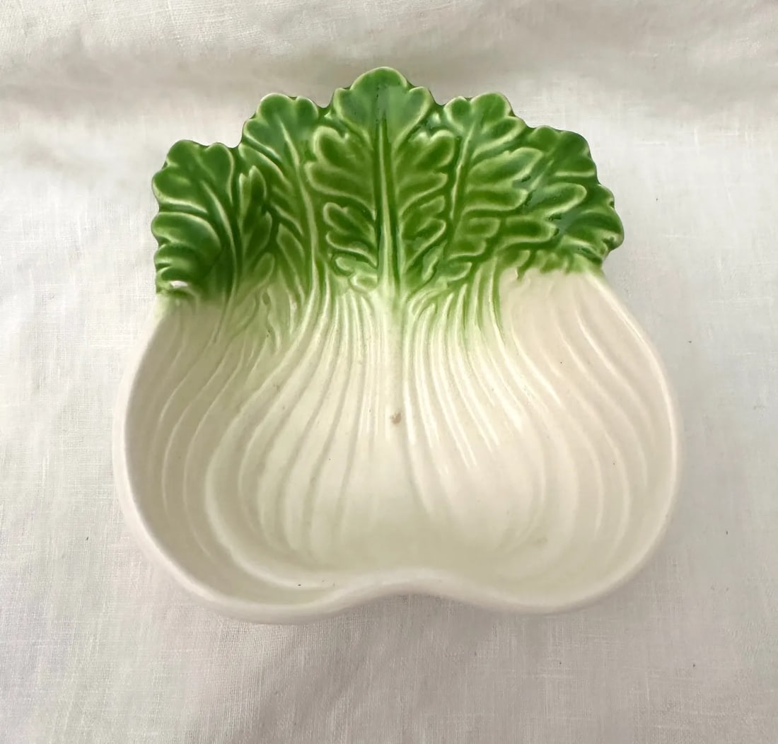 Vintage Ceramic Bok Choy Dipping Dish - 3