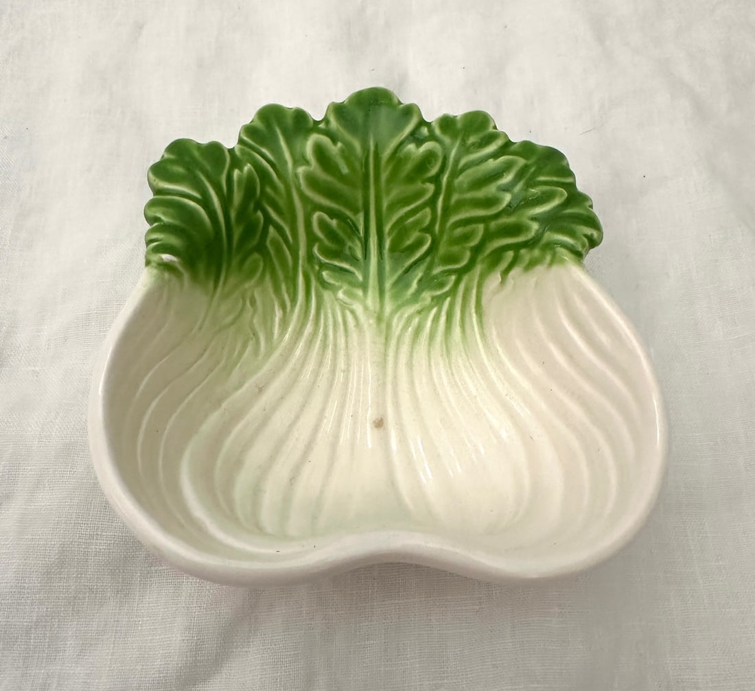 Vintage Ceramic Bok Choy Dipping Dish - 4