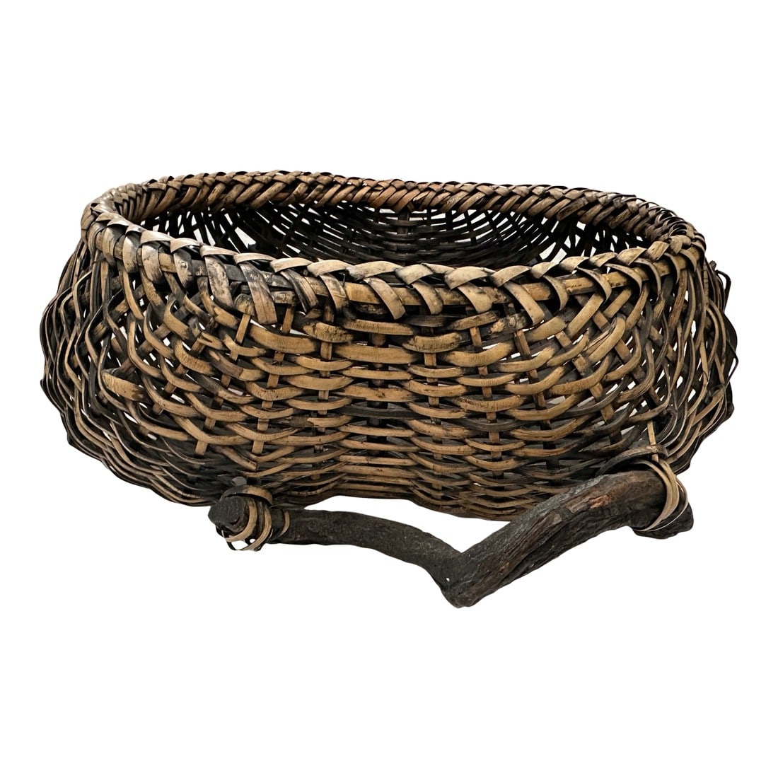 Vintage Twisted Handled Vine Rattan Basket (1 of 10)