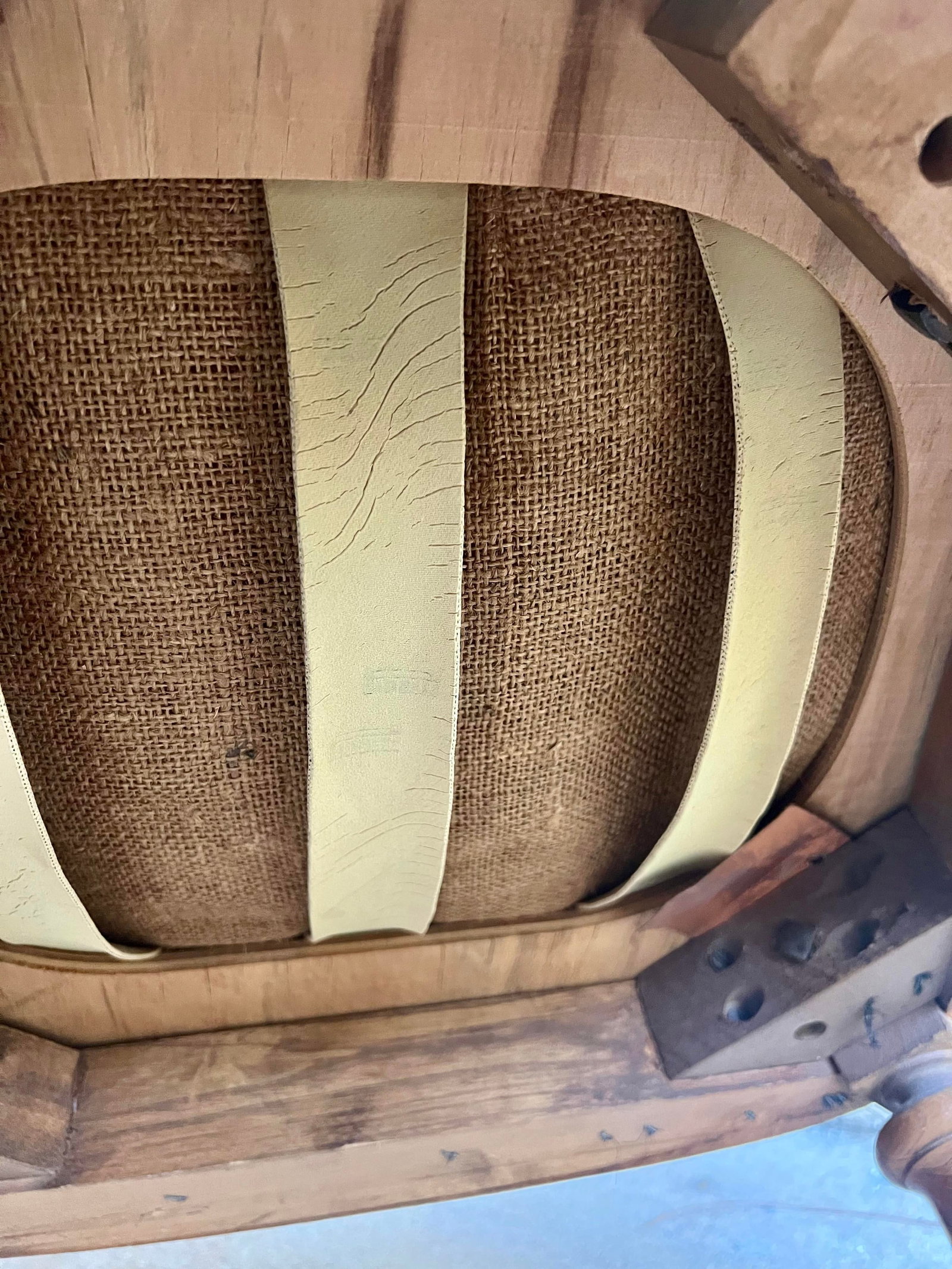 Chic Vintage Hollywood Regency Black Leather Side Chair With Brass Handle - 9