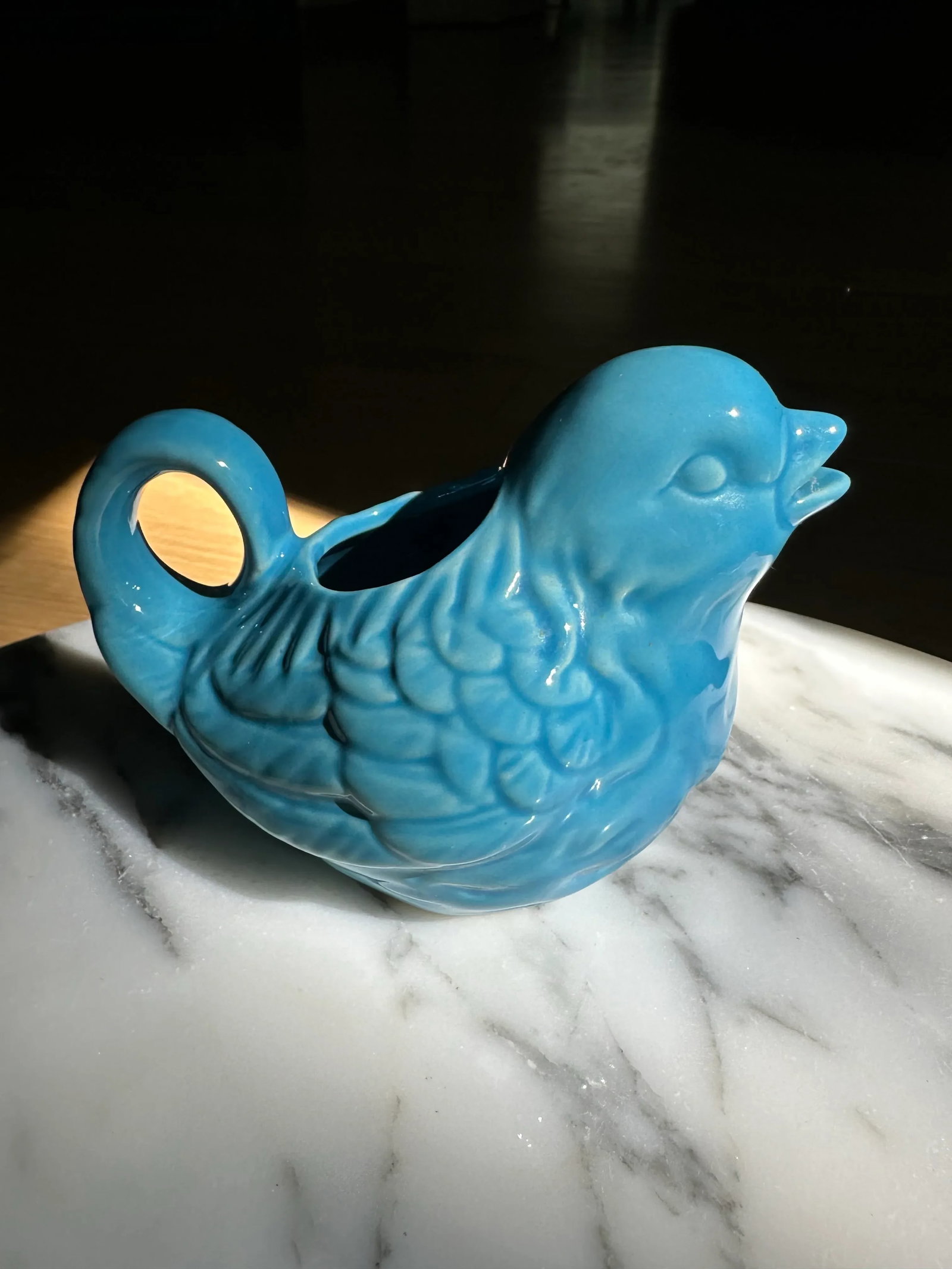 Late 20th Century Blue Bird Ceramic Creamer - 5