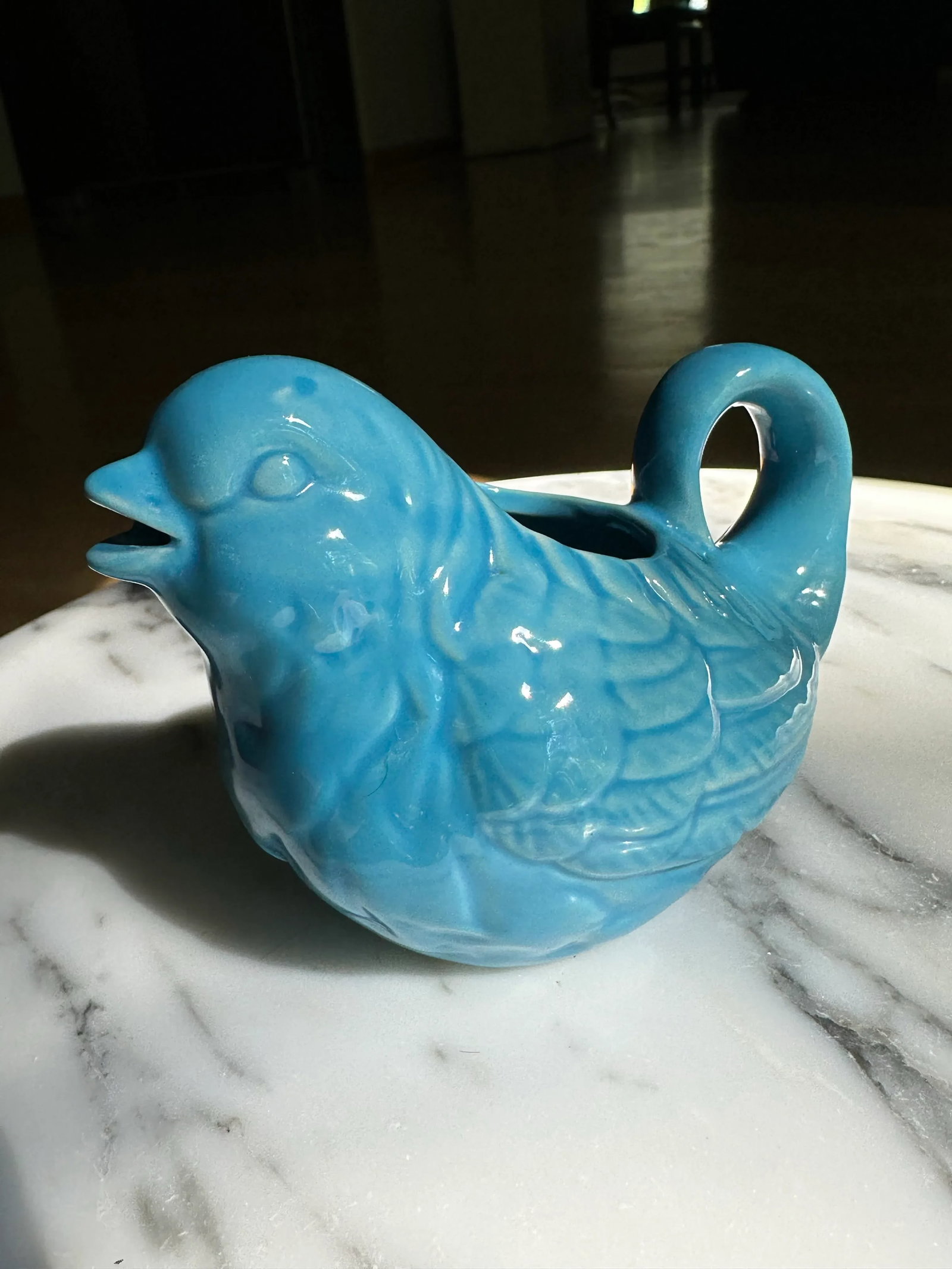 Late 20th Century Blue Bird Ceramic Creamer - 6