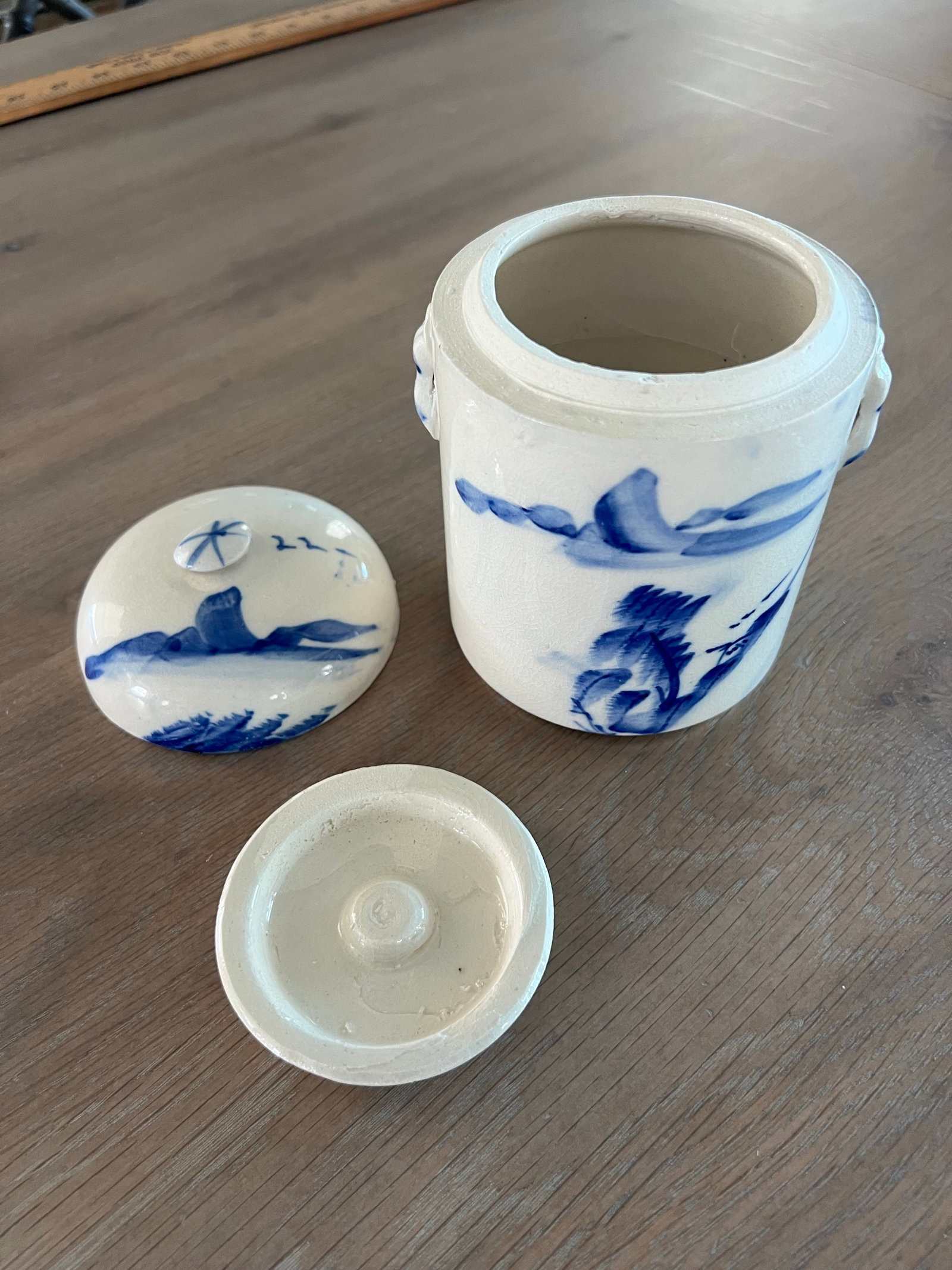 Chinoiserie Blue & White Chinese Tea Caddy - 5