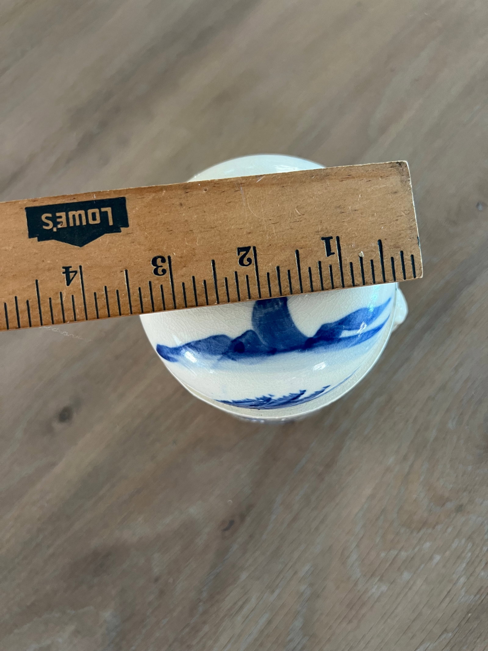 Chinoiserie Blue & White Chinese Tea Caddy - 9