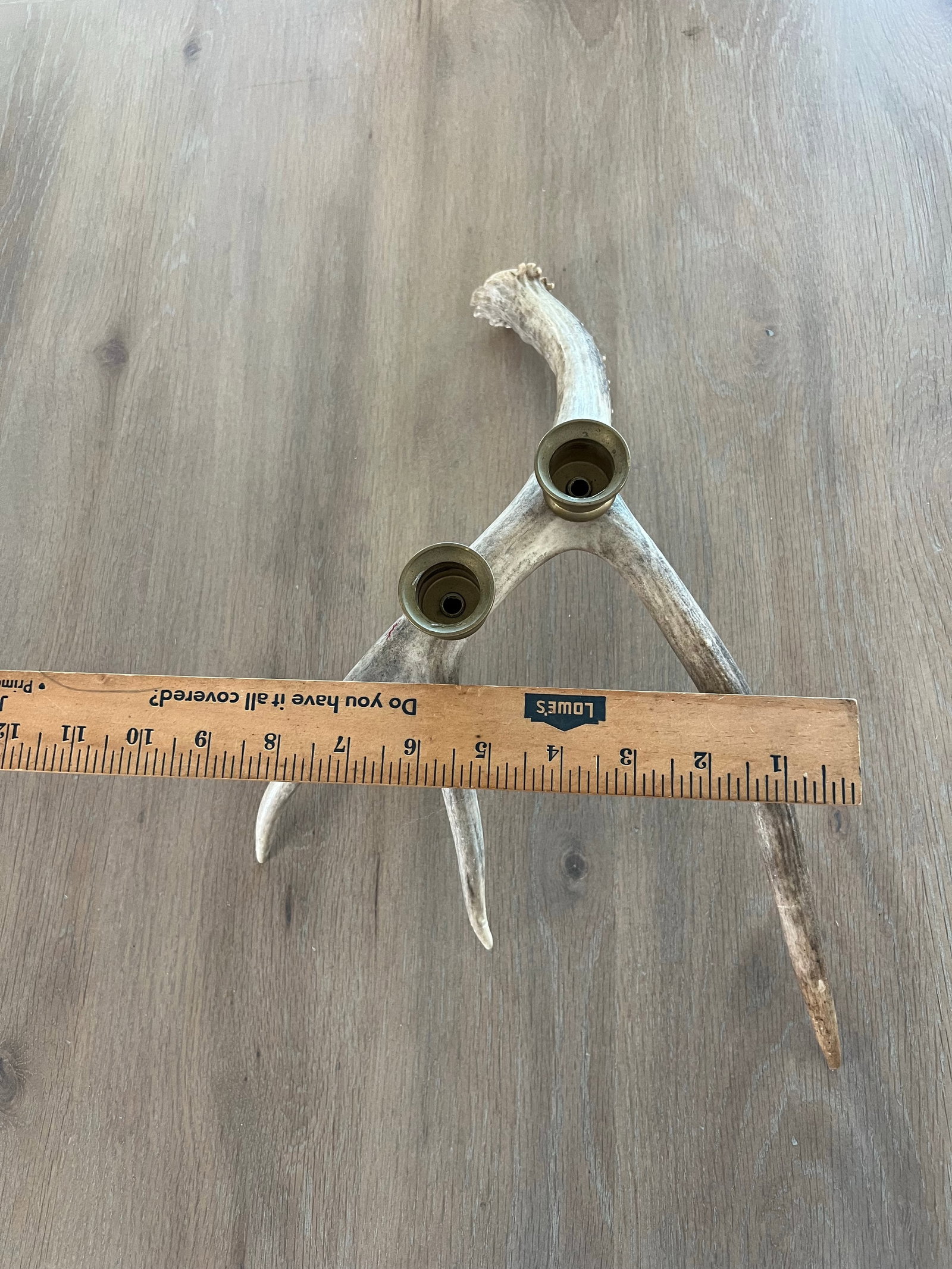 Vintage Natural Drop Deer Antler Candelabra - 6