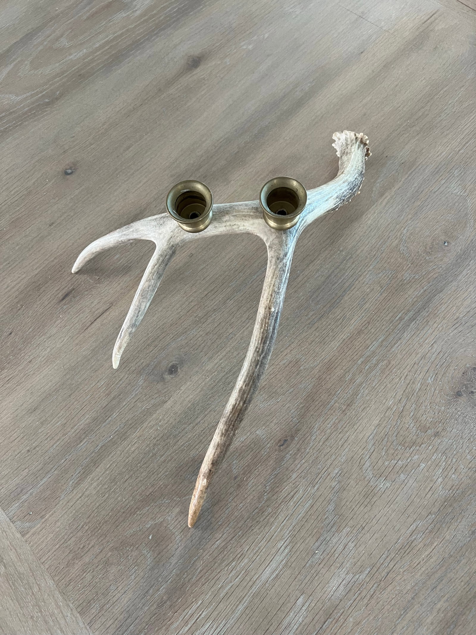 Vintage Natural Drop Deer Antler Candelabra - 8