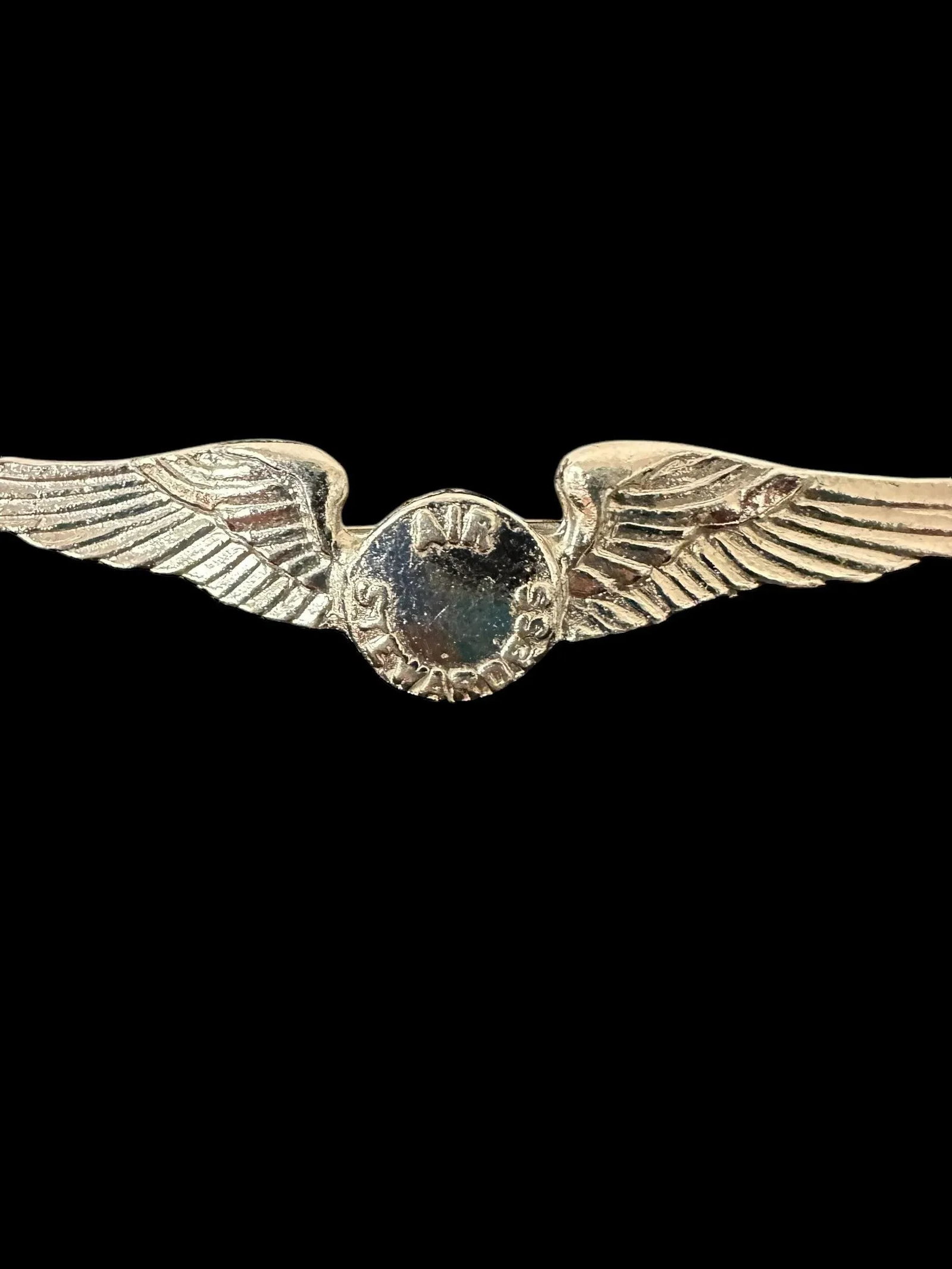 Vintage Airlines Souvenir Air Stewardess Wings Silver Tone Brooch Pin - 2