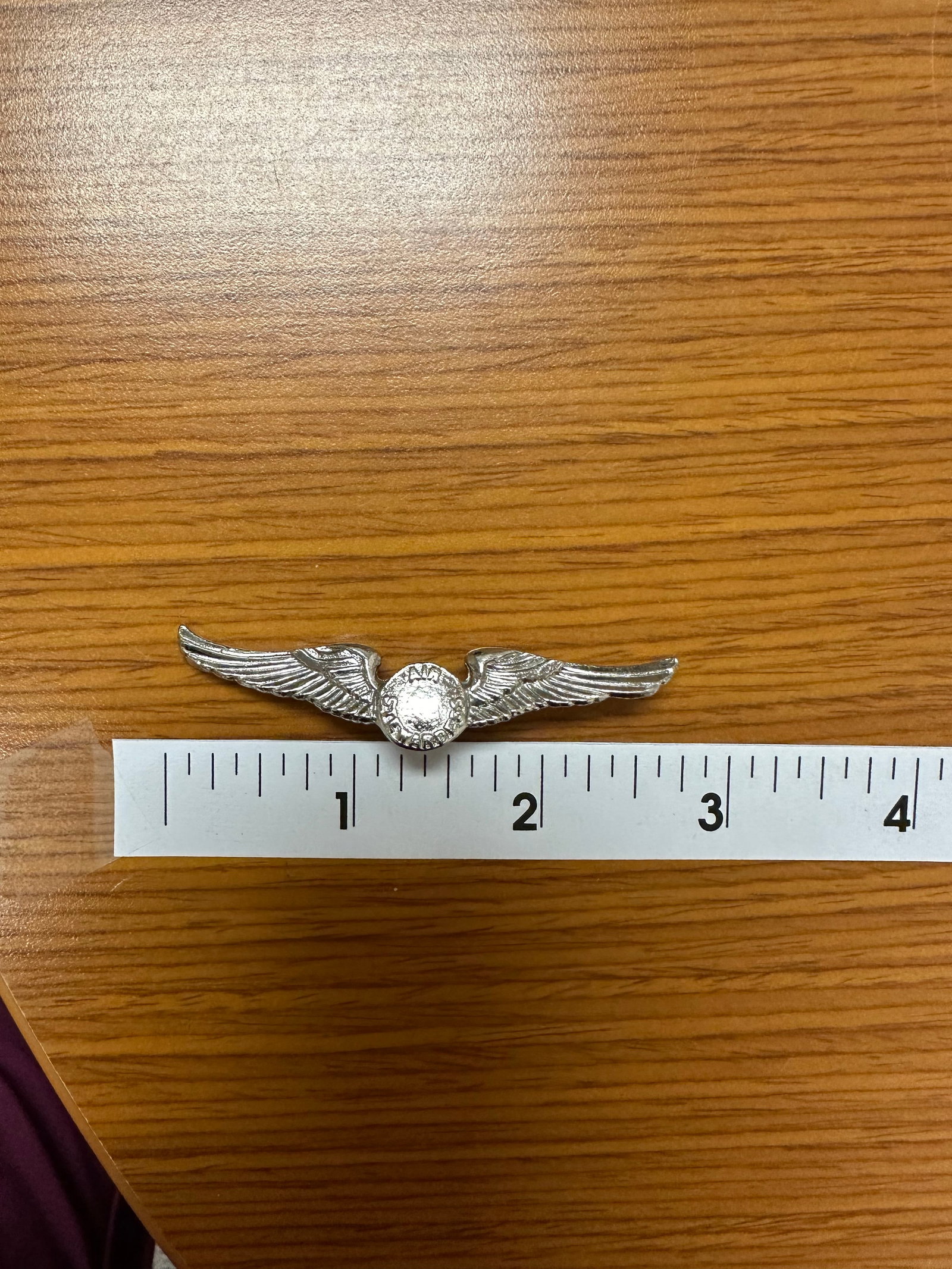 Vintage Airlines Souvenir Air Stewardess Wings Silver Tone Brooch Pin - 8