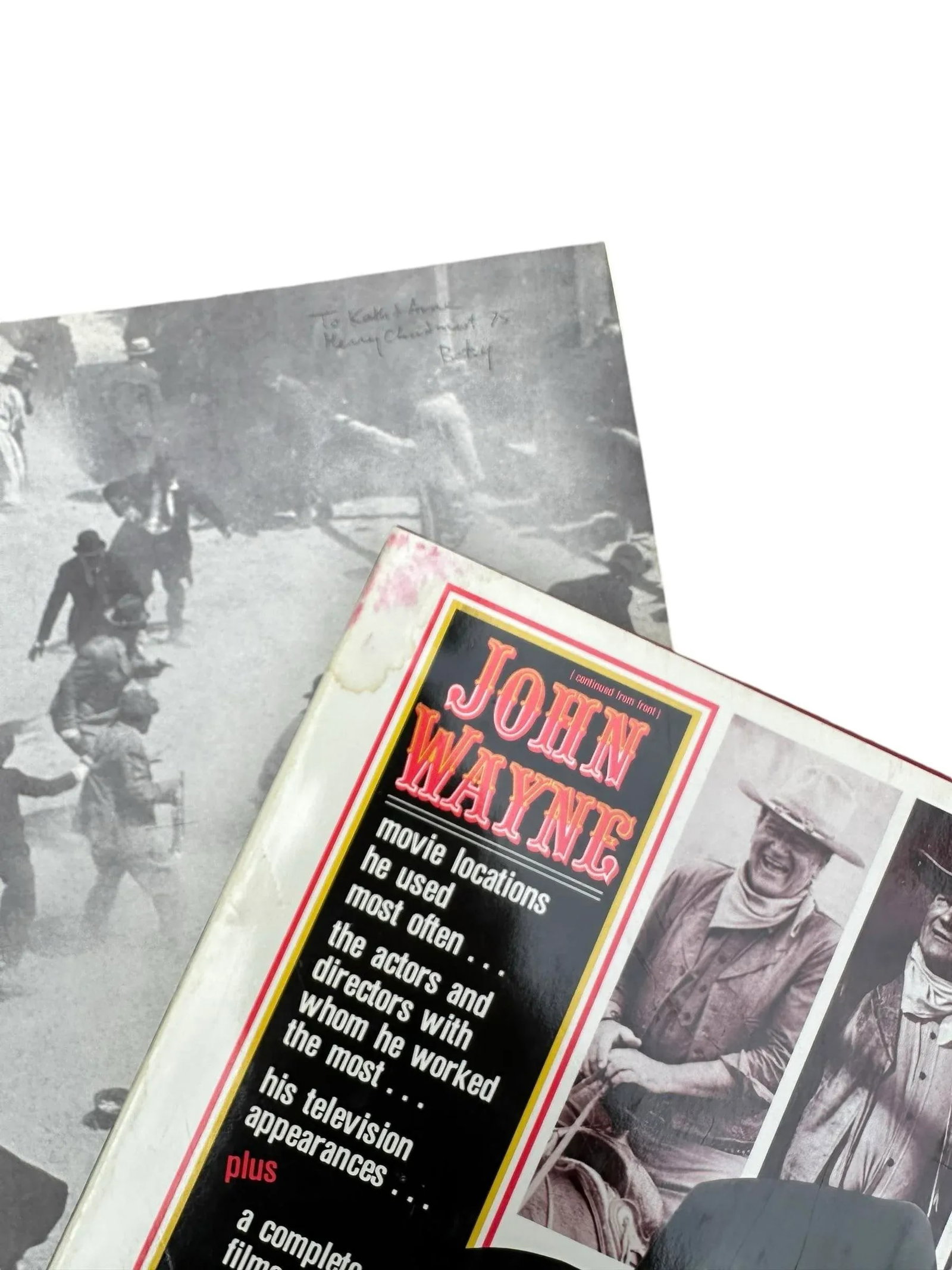 Vintage John Wayne and Western Movie Book Bundle Set of 4 - 12