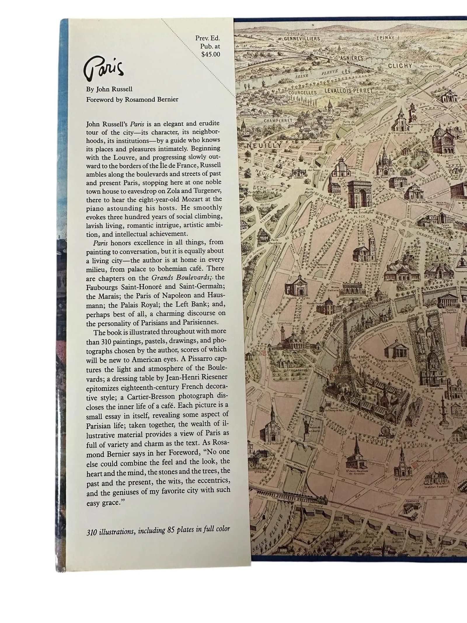 1983 First Edition Paris Hardcover Coffee Table Book John Russell - 3