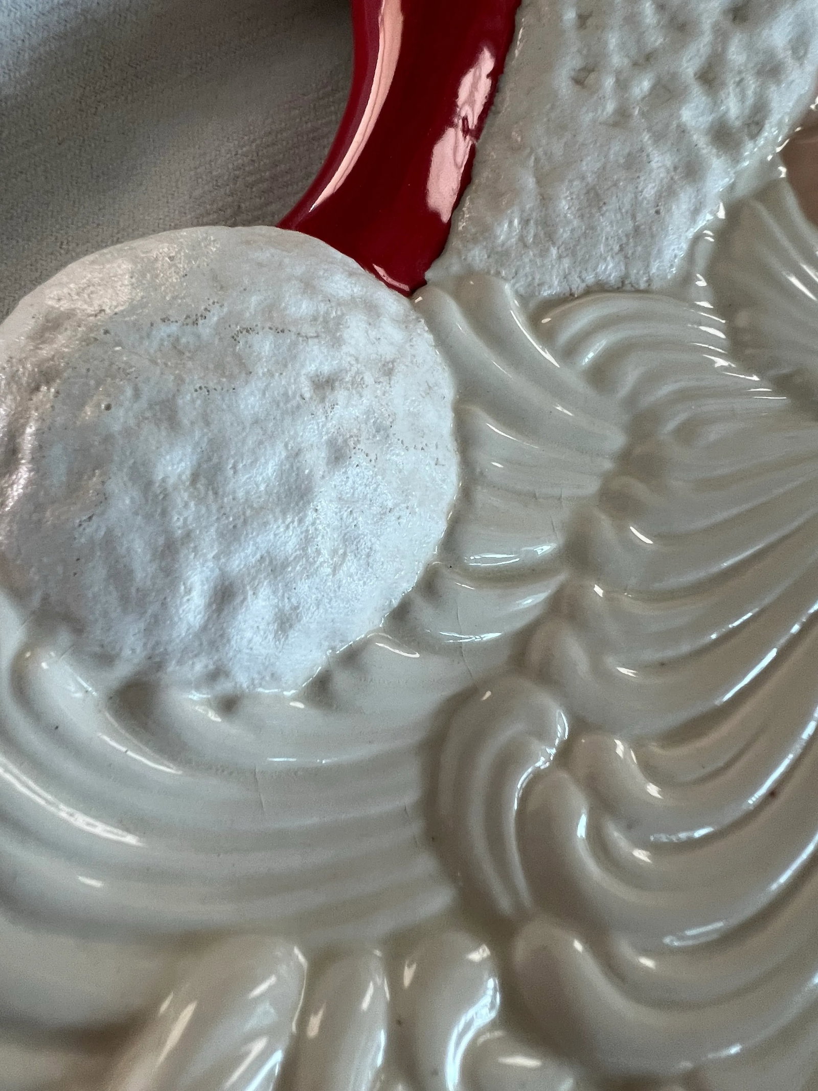 Vintage Large Santa Ceramic Serving Tray - 6