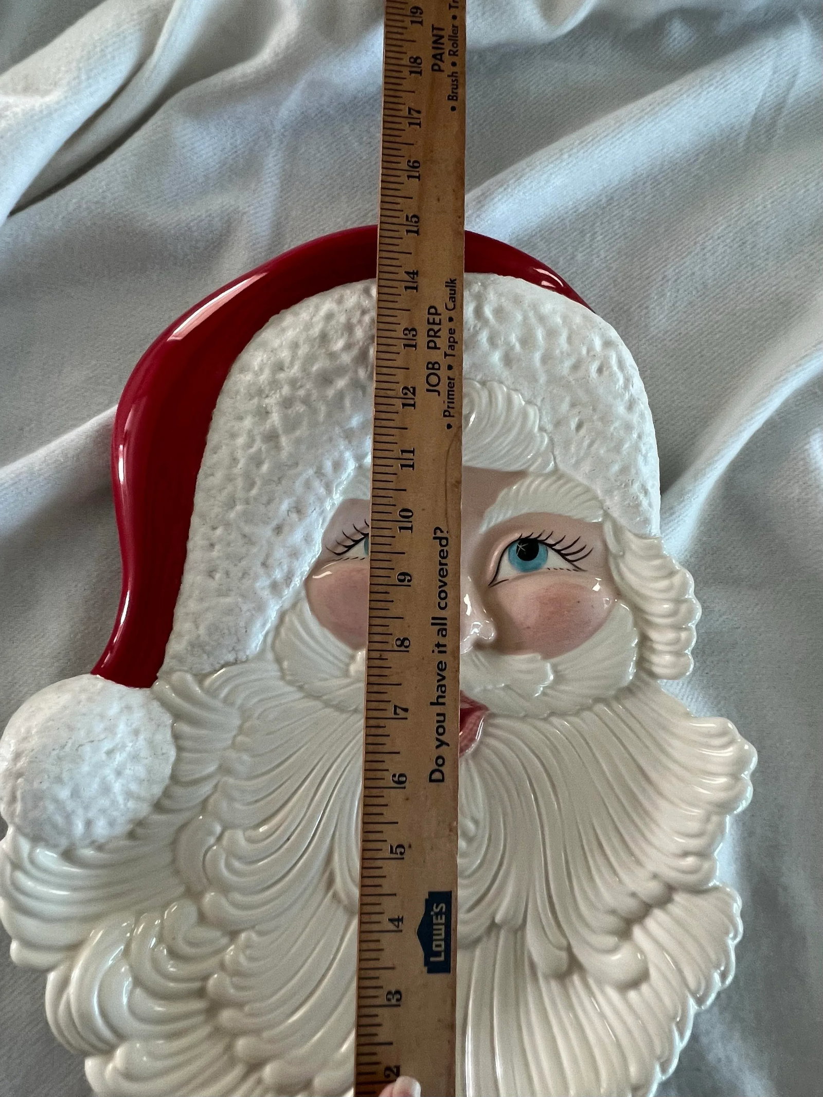 Vintage Large Santa Ceramic Serving Tray - 7