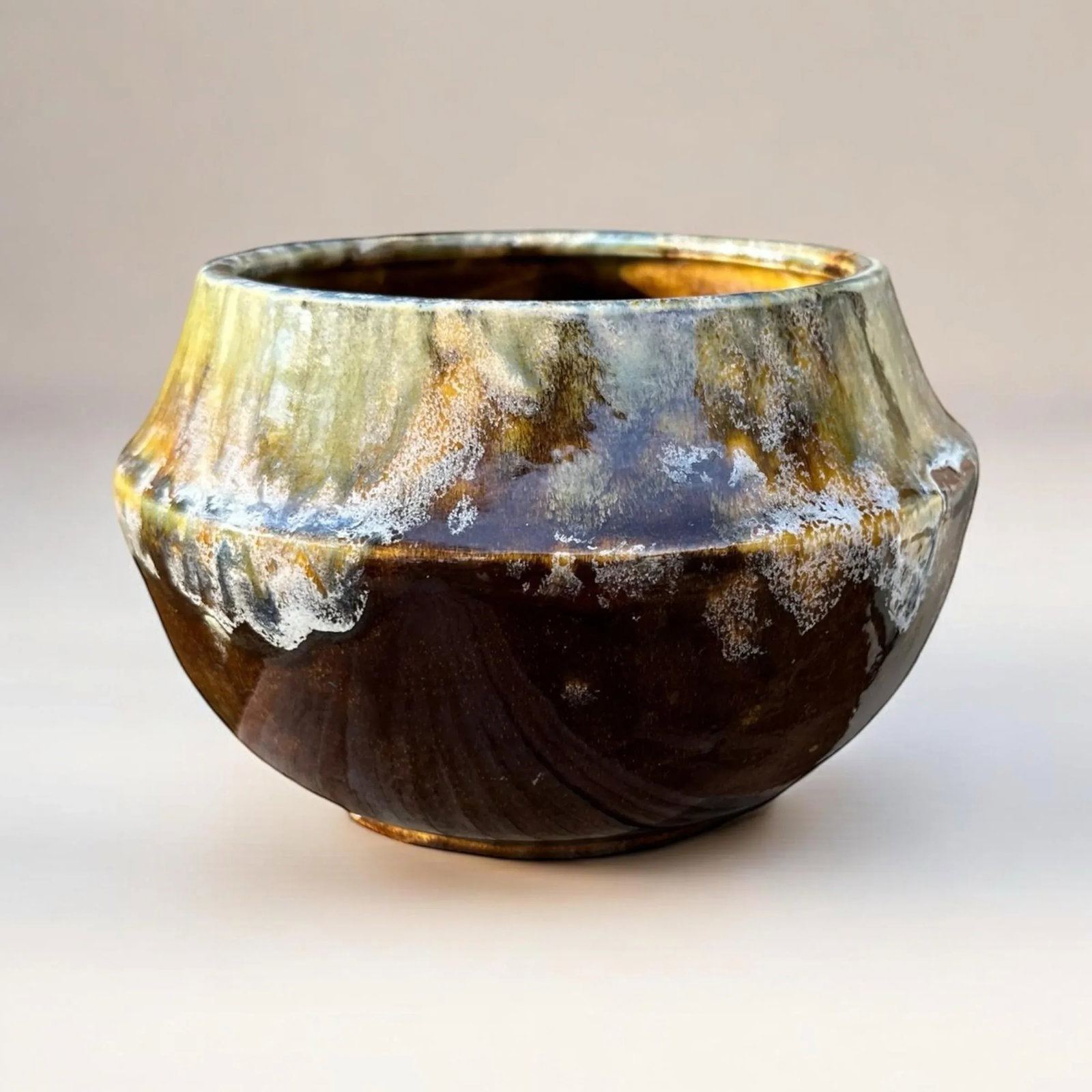 Vintage 1970's D&D Floral Oklahoma Usa Ja-2 Pottery Planter Bowl - 2