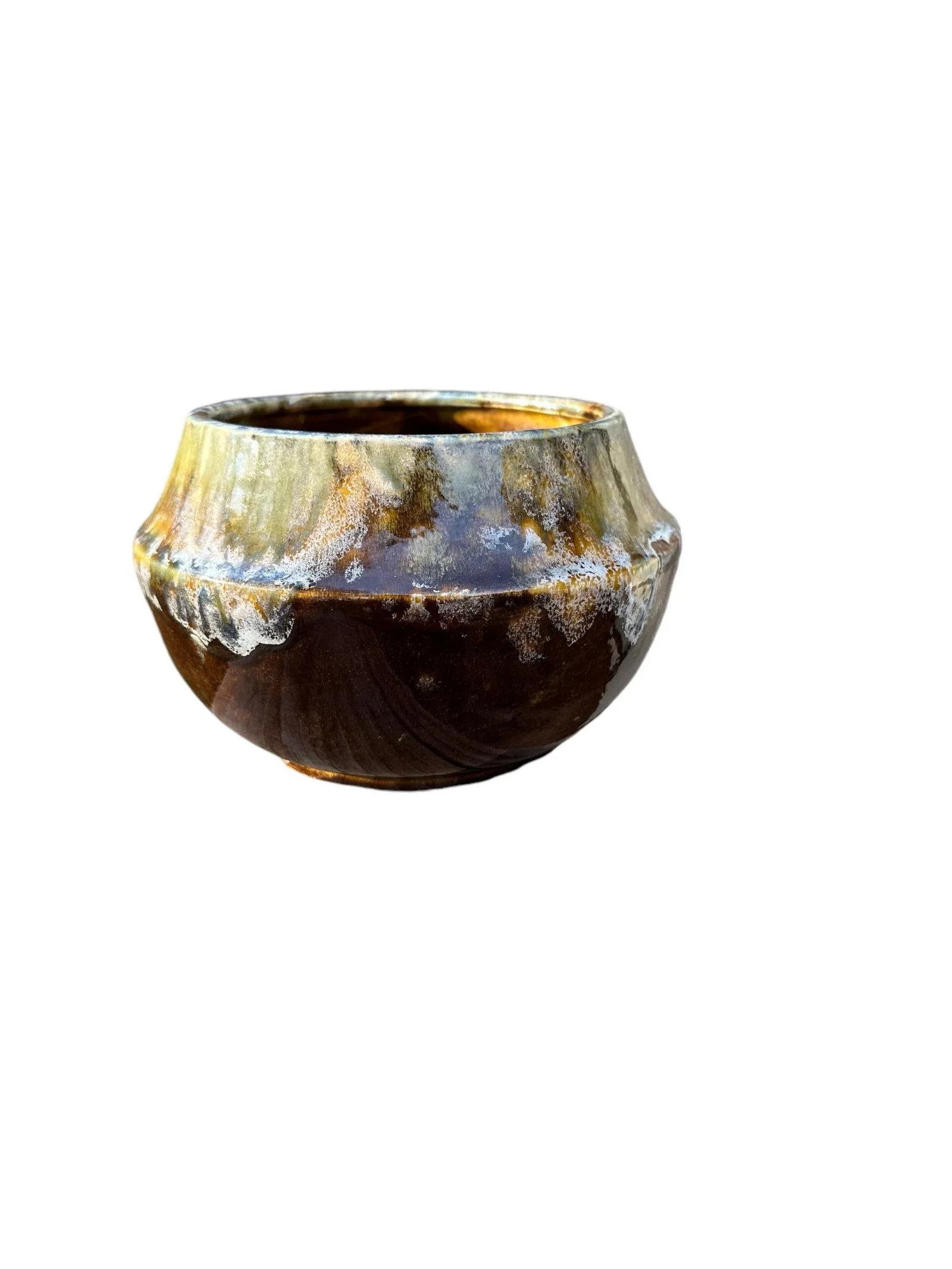 Vintage 1970's D&D Floral Oklahoma Usa Ja-2 Pottery Planter Bowl - 7