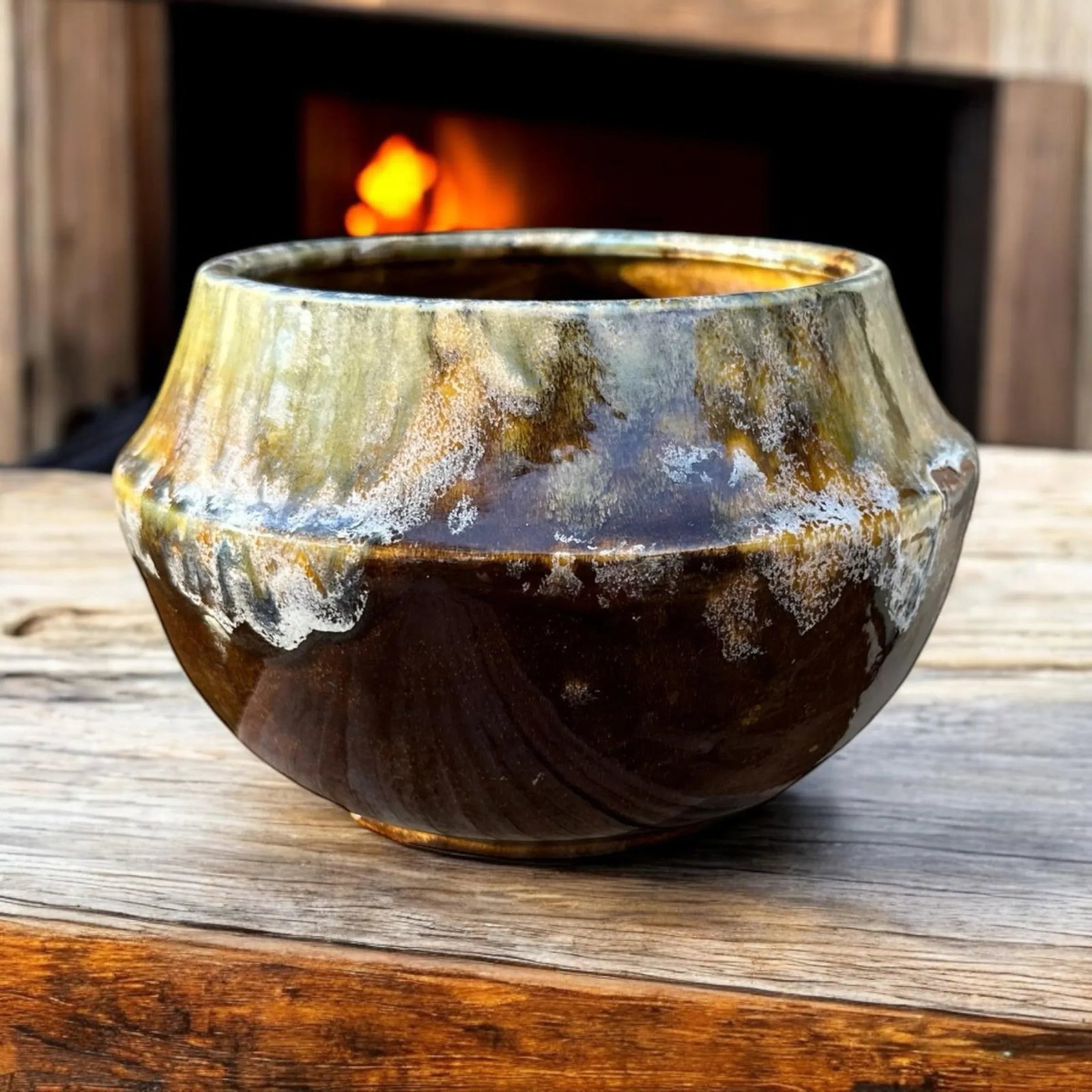 Vintage 1970's D&D Floral Oklahoma Usa Ja-2 Pottery Planter Bowl - 8