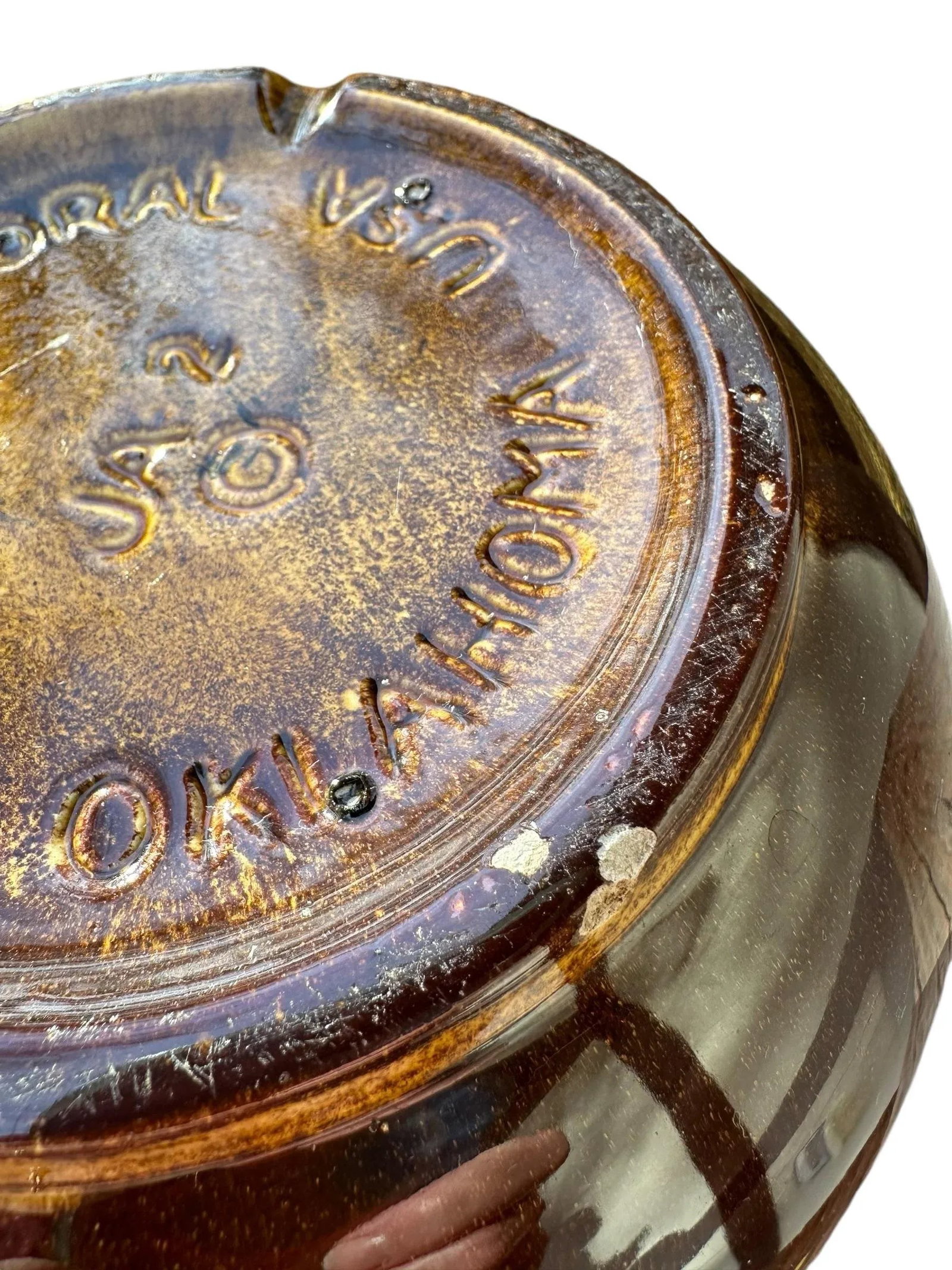 Vintage 1970's D&D Floral Oklahoma Usa Ja-2 Pottery Planter Bowl - 9