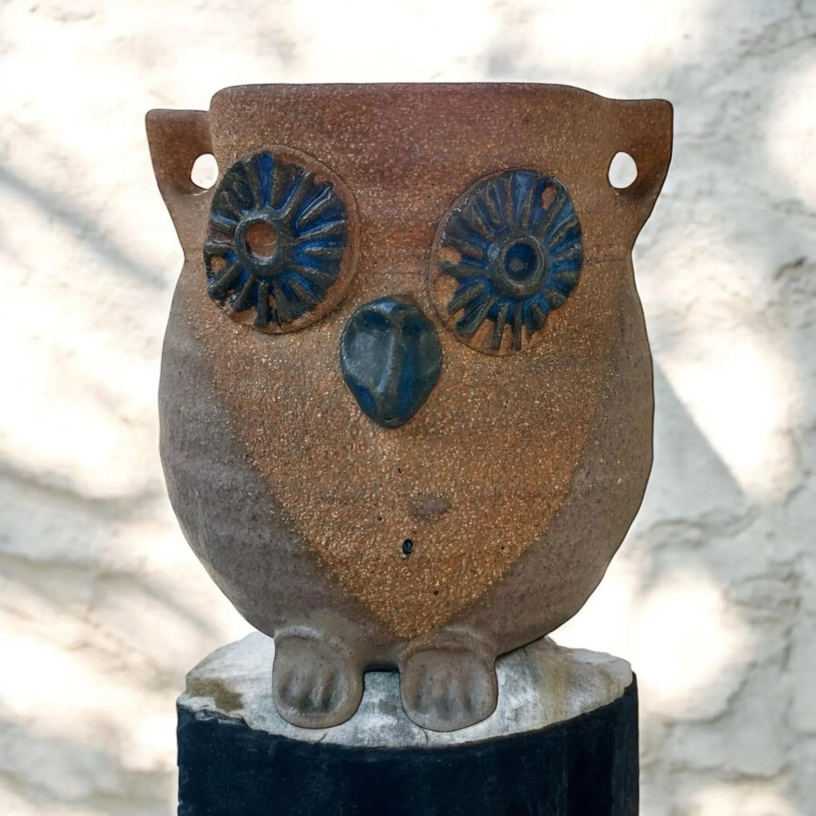 Christopher Robin Stoneware Crock Owl Planter - 3