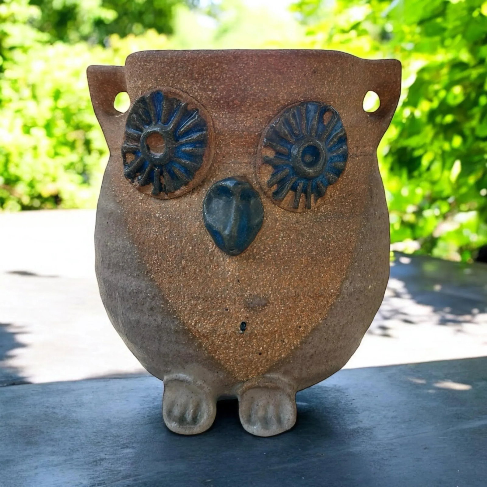 Christopher Robin Stoneware Crock Owl Planter - 7
