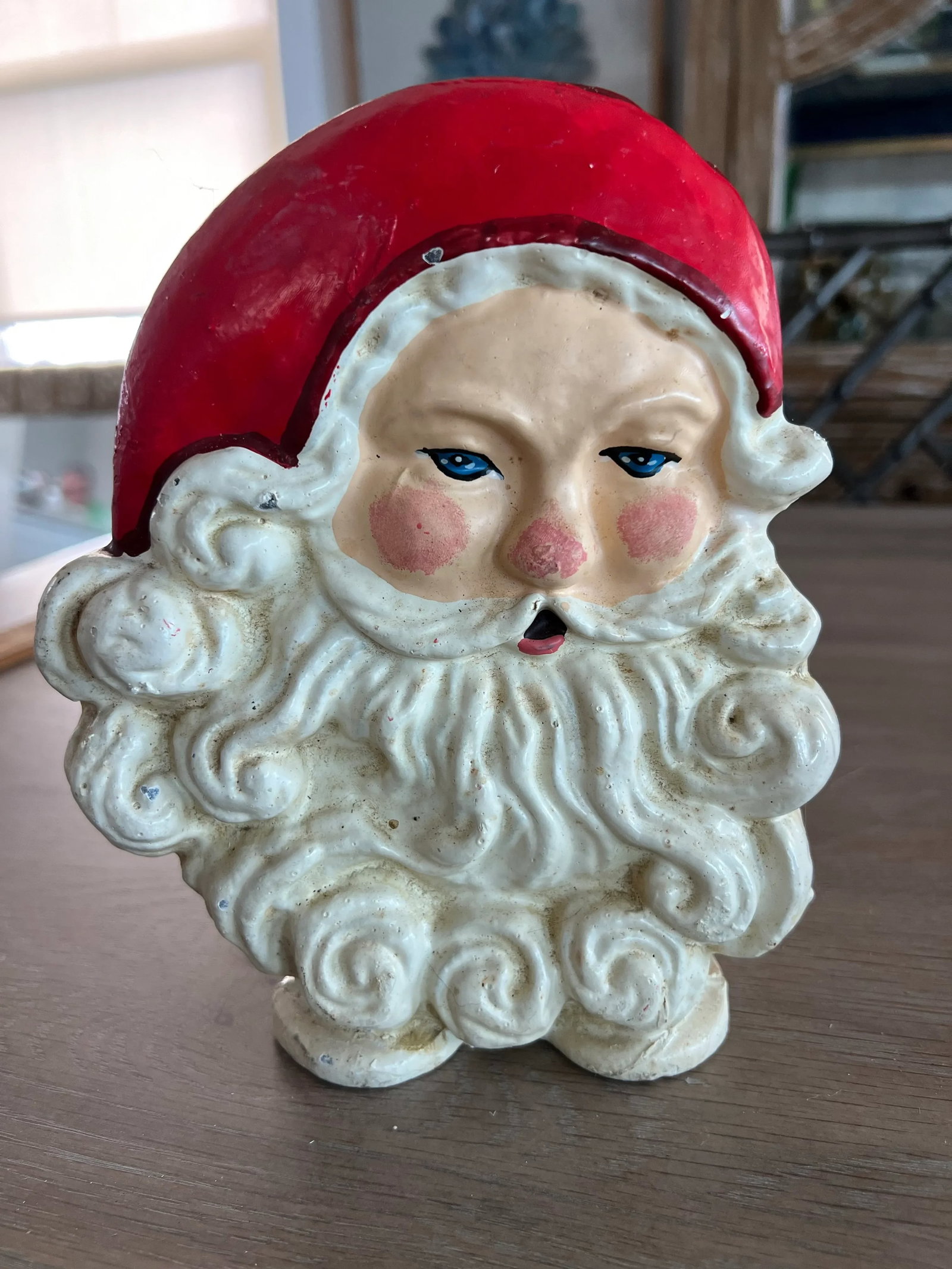 Mid Century Cast Iron Santa Claus Door Stop - 3