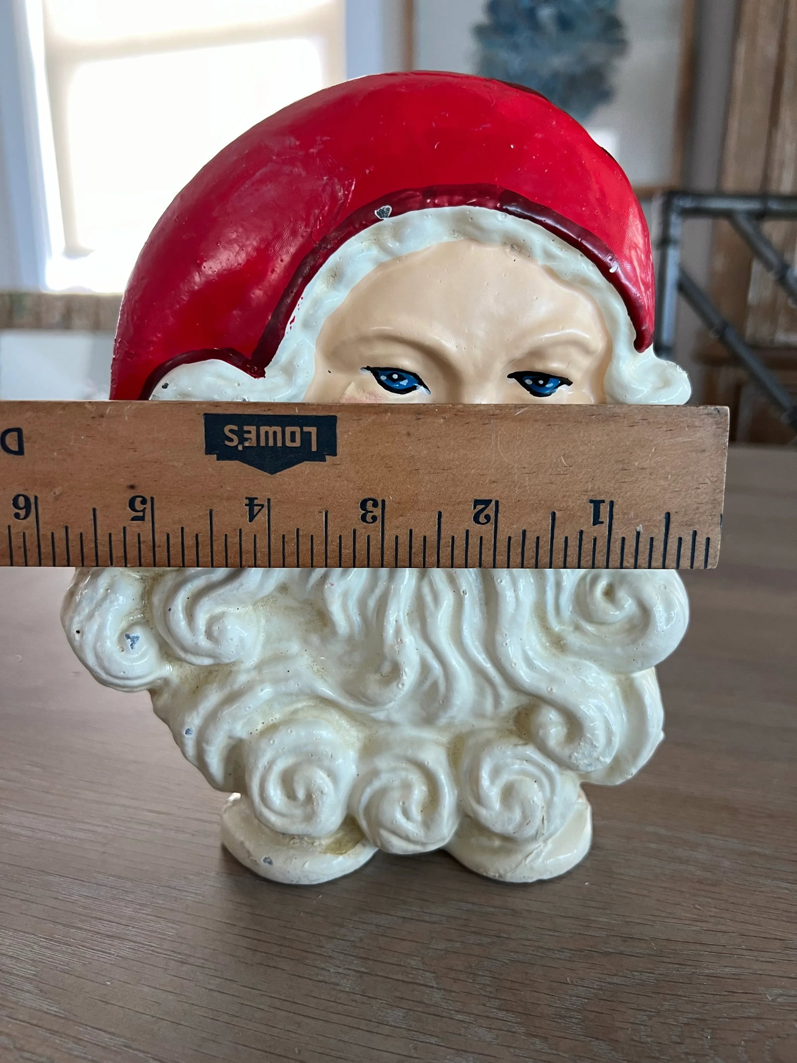 Mid Century Cast Iron Santa Claus Door Stop - 9