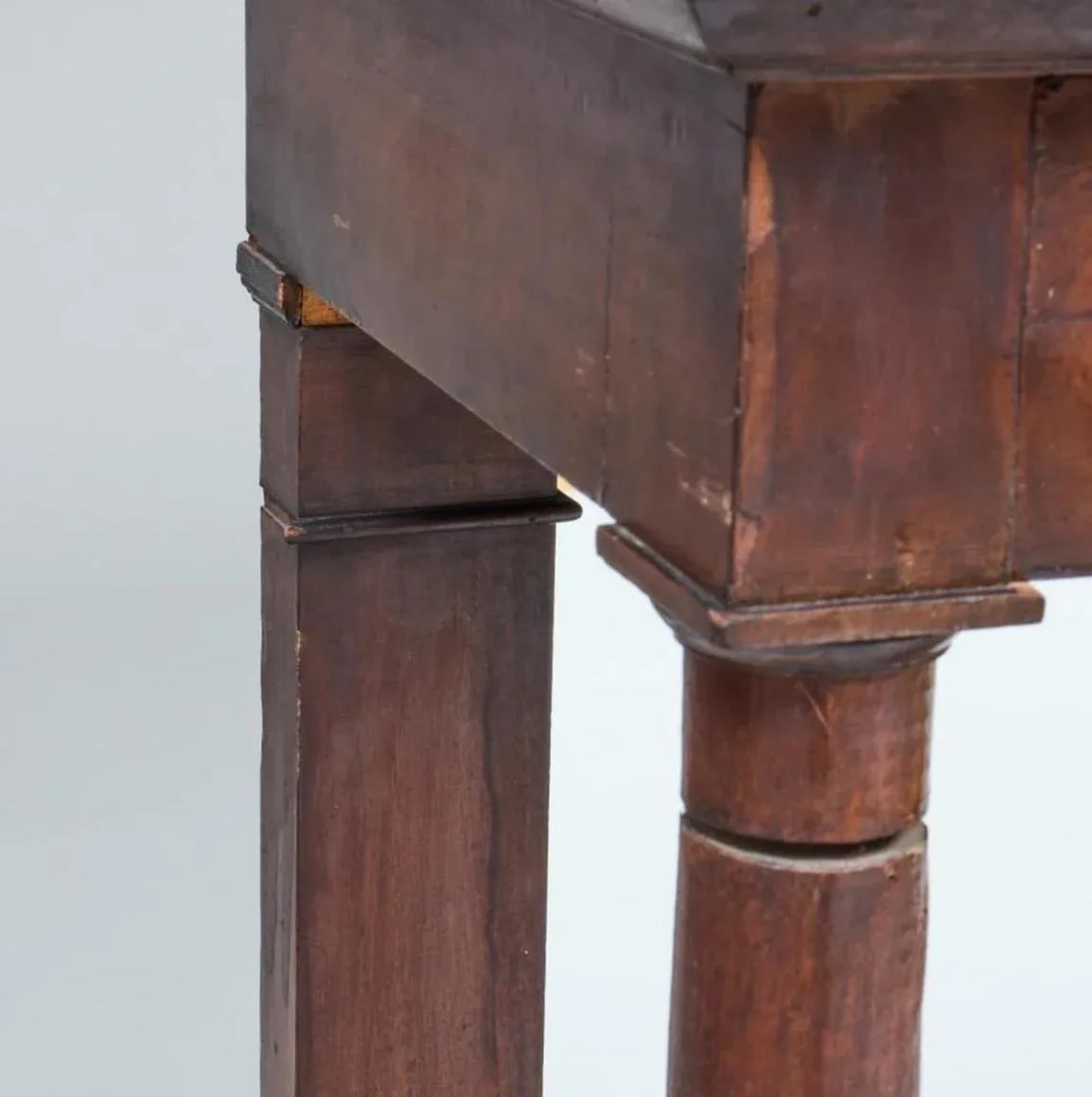 Empire Ormolu Mounted French Empire Mirrors Console Table in Mahogany With Marble Top - 4