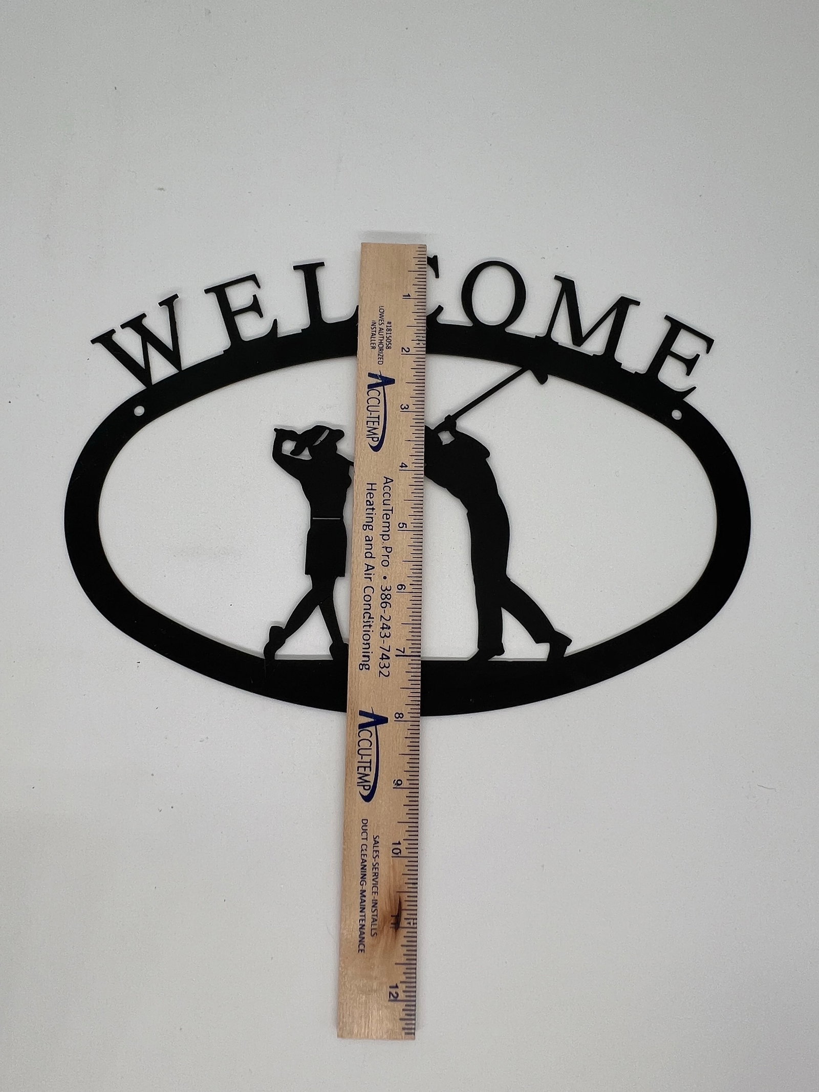 Metal Welcome Sign Golf Theme - 3