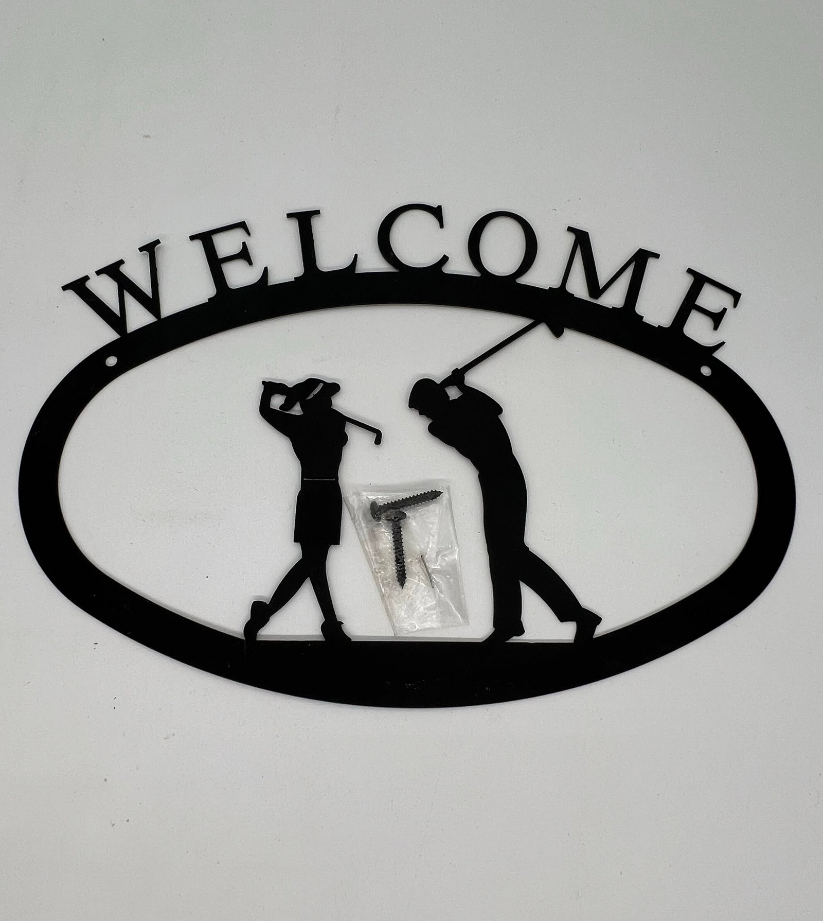 Metal Welcome Sign Golf Theme - 4