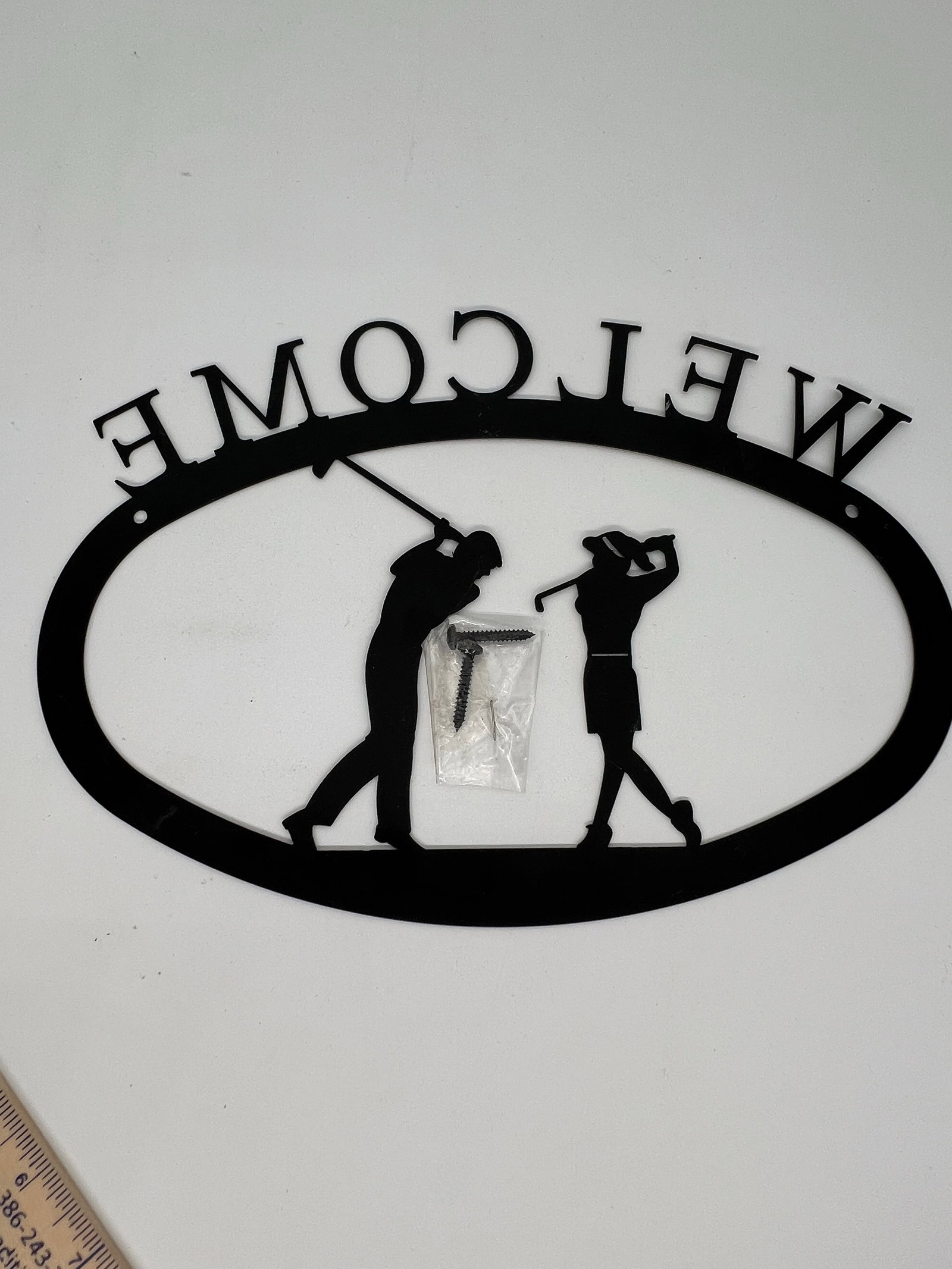 Metal Welcome Sign Golf Theme - 5