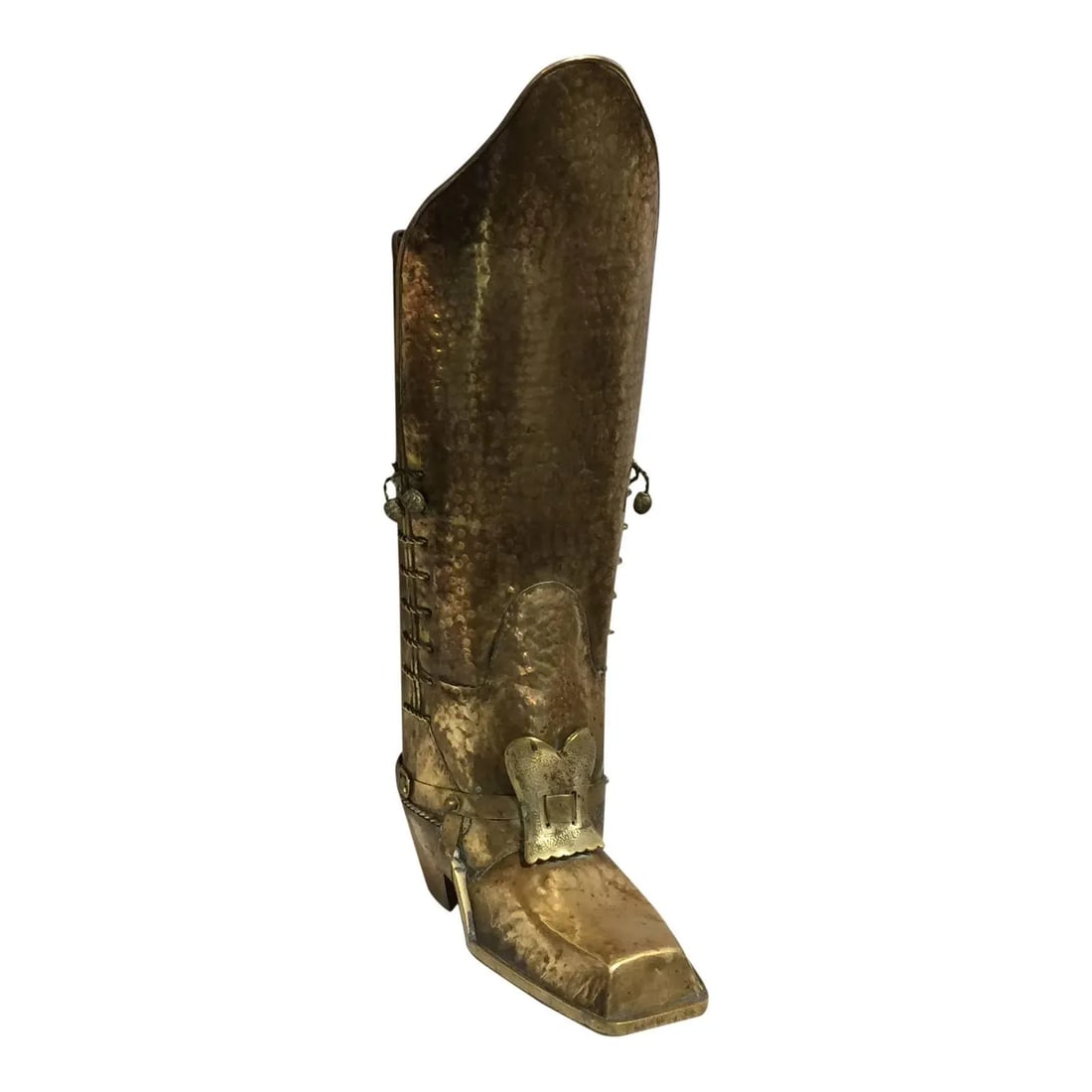 Patinated Brass Boot Shaped Umbrella Stand, Italy, 1960s - 4