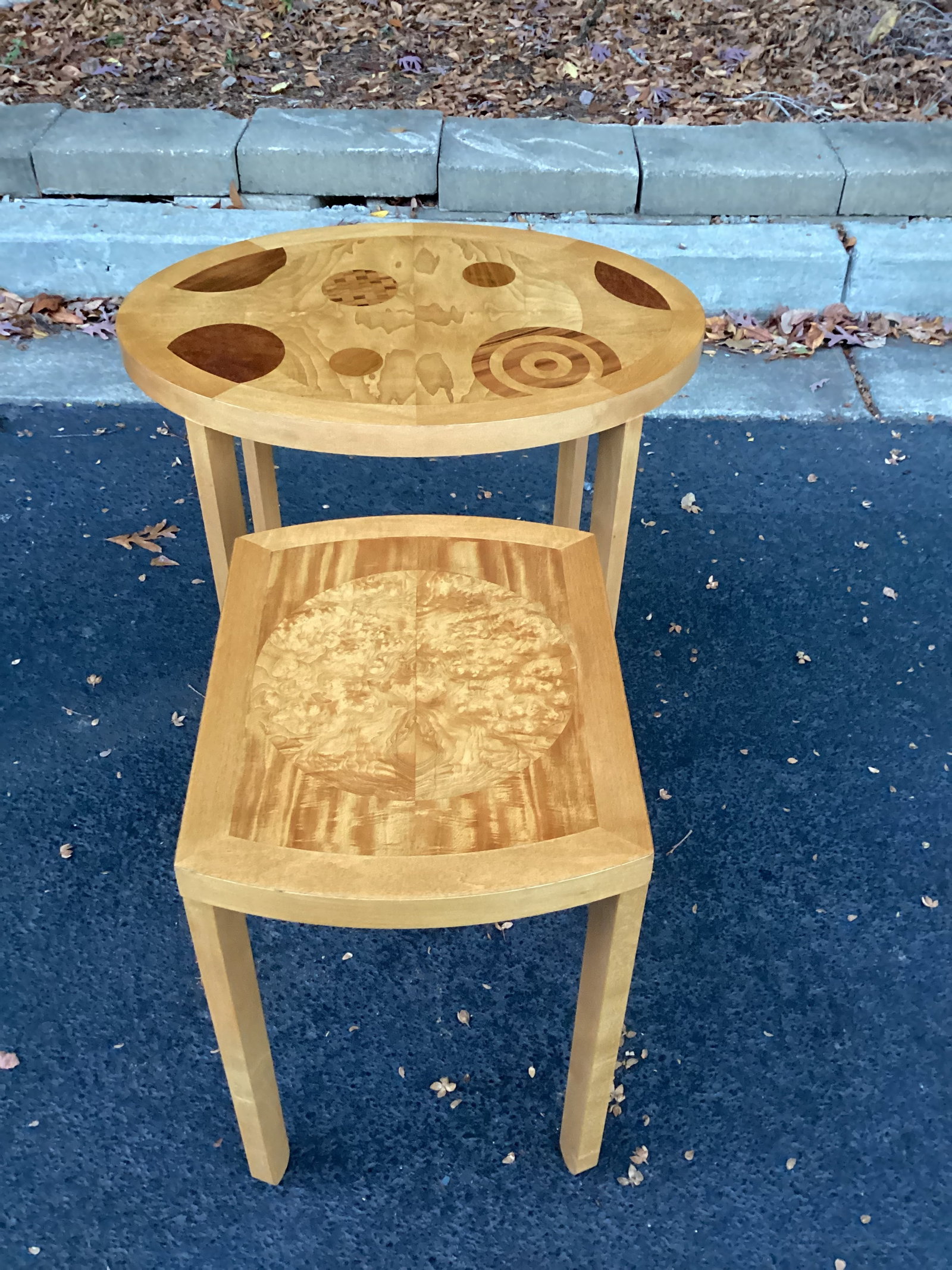 1970s Vintage Baker Furniture Company Art Deco Nesting Tables - Set of 2 - 4